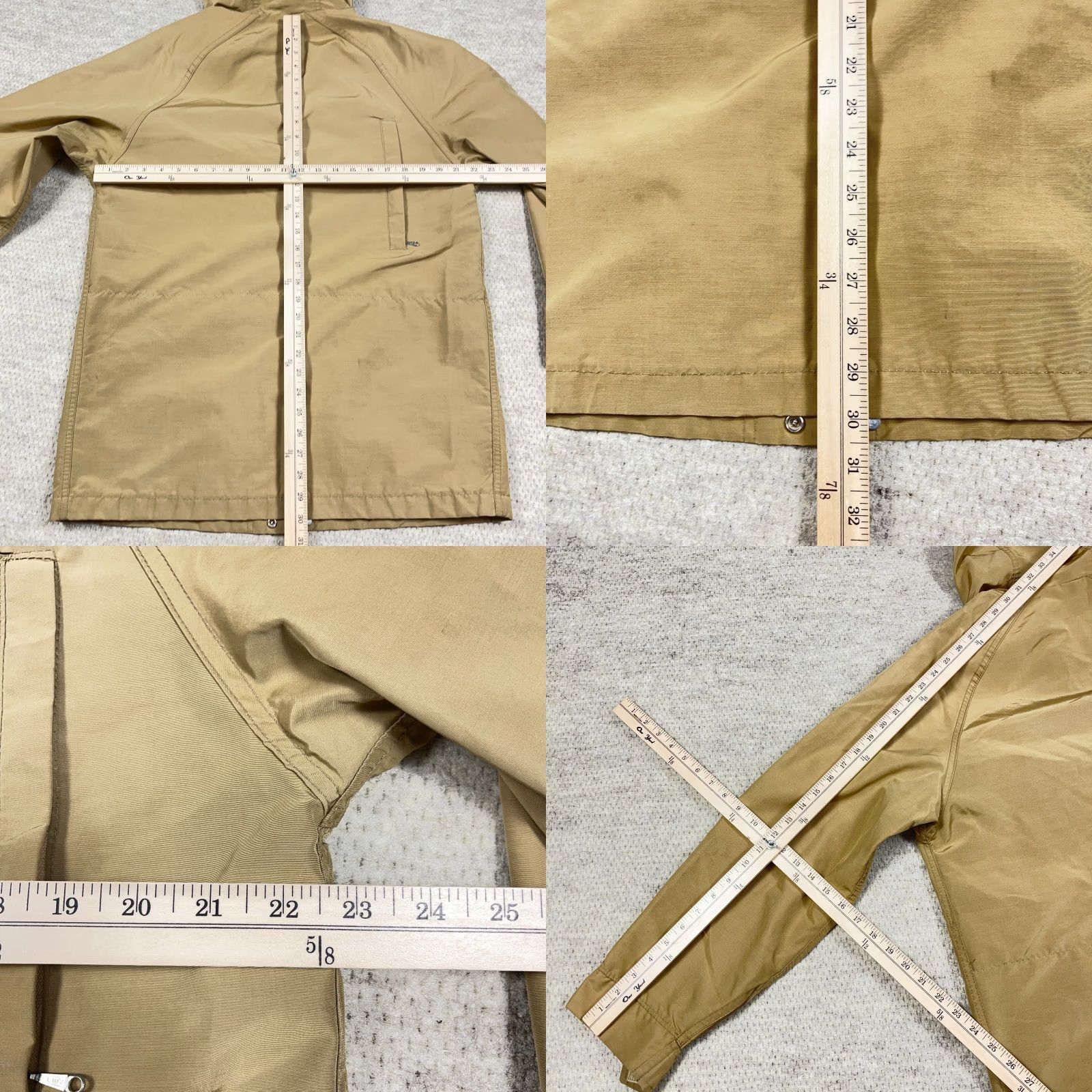 Vintage VINTAGE L.L. Bean Jacket Men Medium Tan Rain Chore Coat Nylon Hooded USA 80s 90s Size US M / EU 48-50 / 2 - 8 Thumbnail