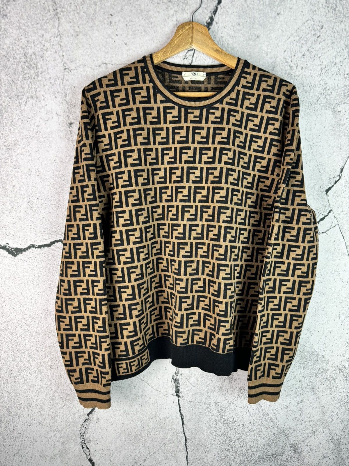 Fendi Monogram Viscose Sweater Sweatshirt