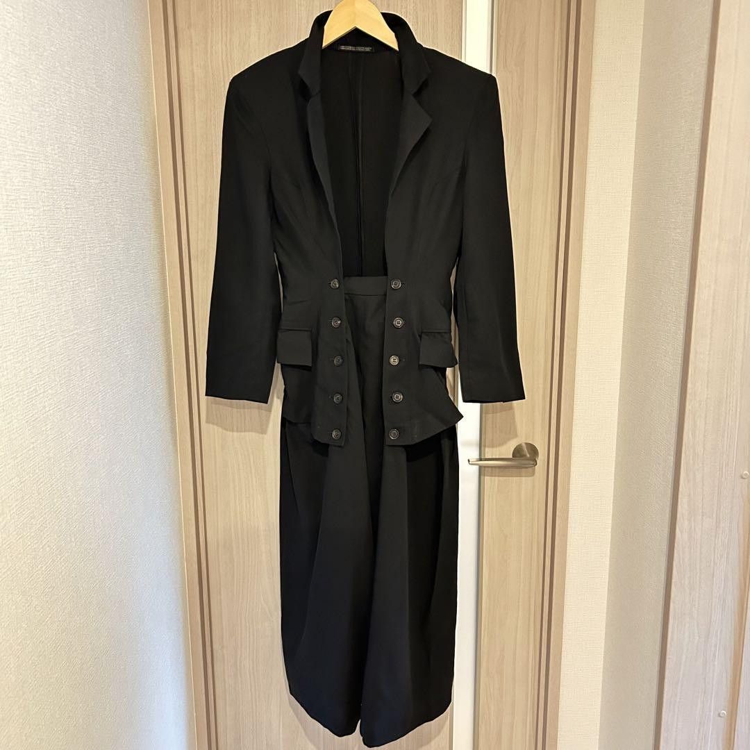 Yohji Yamamoto Yohji Yamamoto Femme black wool gabari jumpsuit Size US S / EU 44-46 / 1 - 1 Thumbnail
