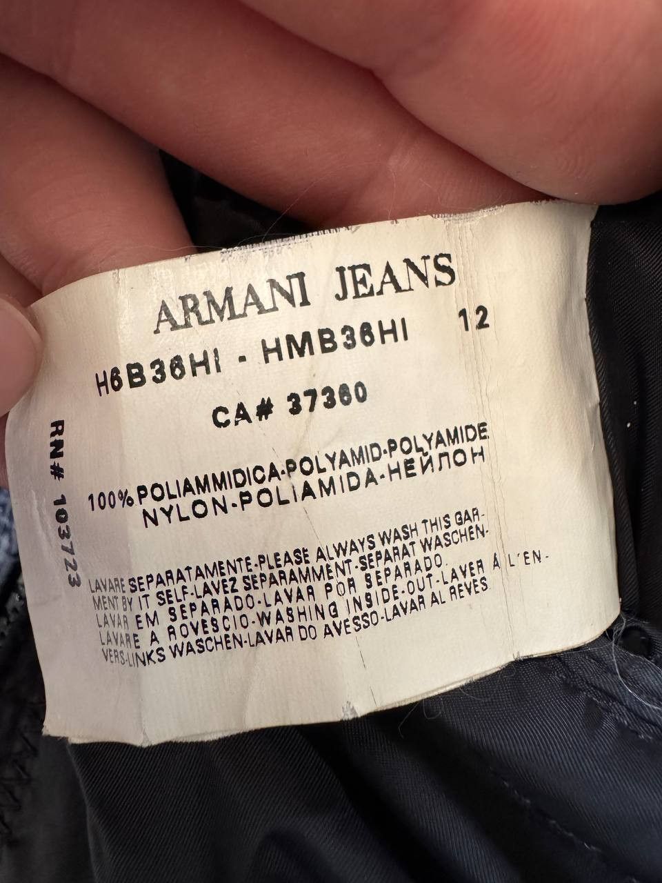 Armani Vintage Armani Jeans Reversible Nylon Bomber Jacket Size US S / EU 44-46 / 1 - 19 Thumbnail