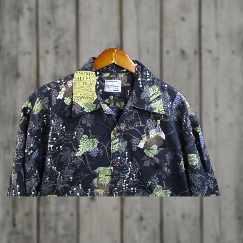 VINTAGE David Carey Shirt Mens XL Black California Limited Edition