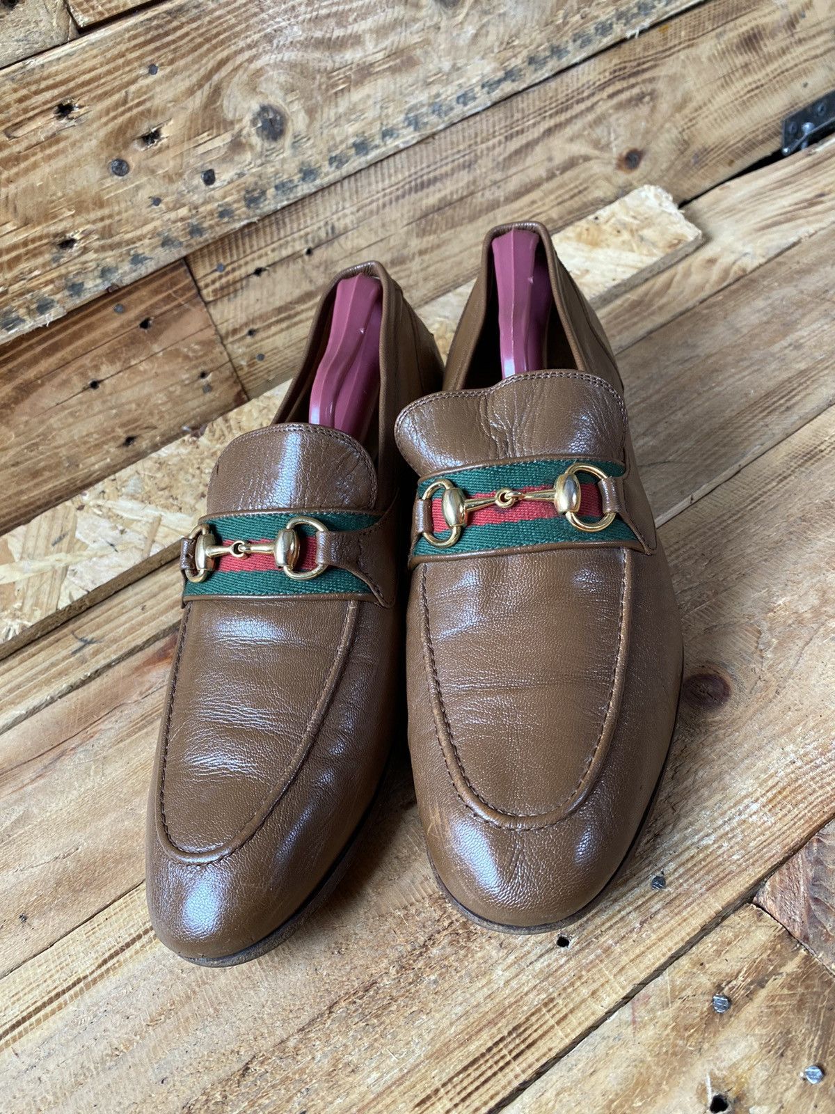 Gucci Gucci horsebit bixton 3 stripe leather loafers sz uk 7.5 Size US 8.5 / EU 41-42 - 4 Thumbnail