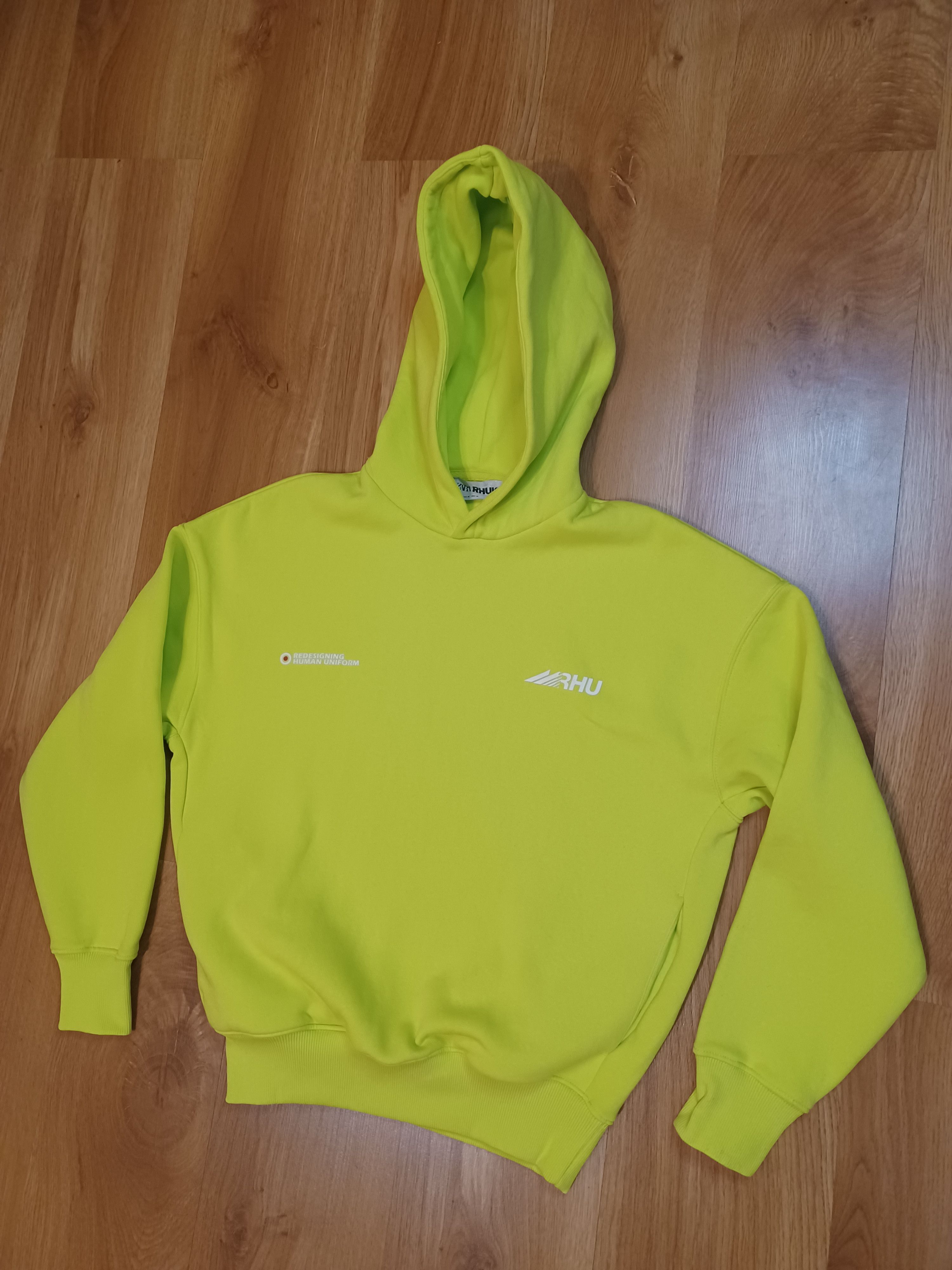 Zara Rhuigi x Zara M Neon Cotton Logo Hoodie Sweatshirt | Grailed