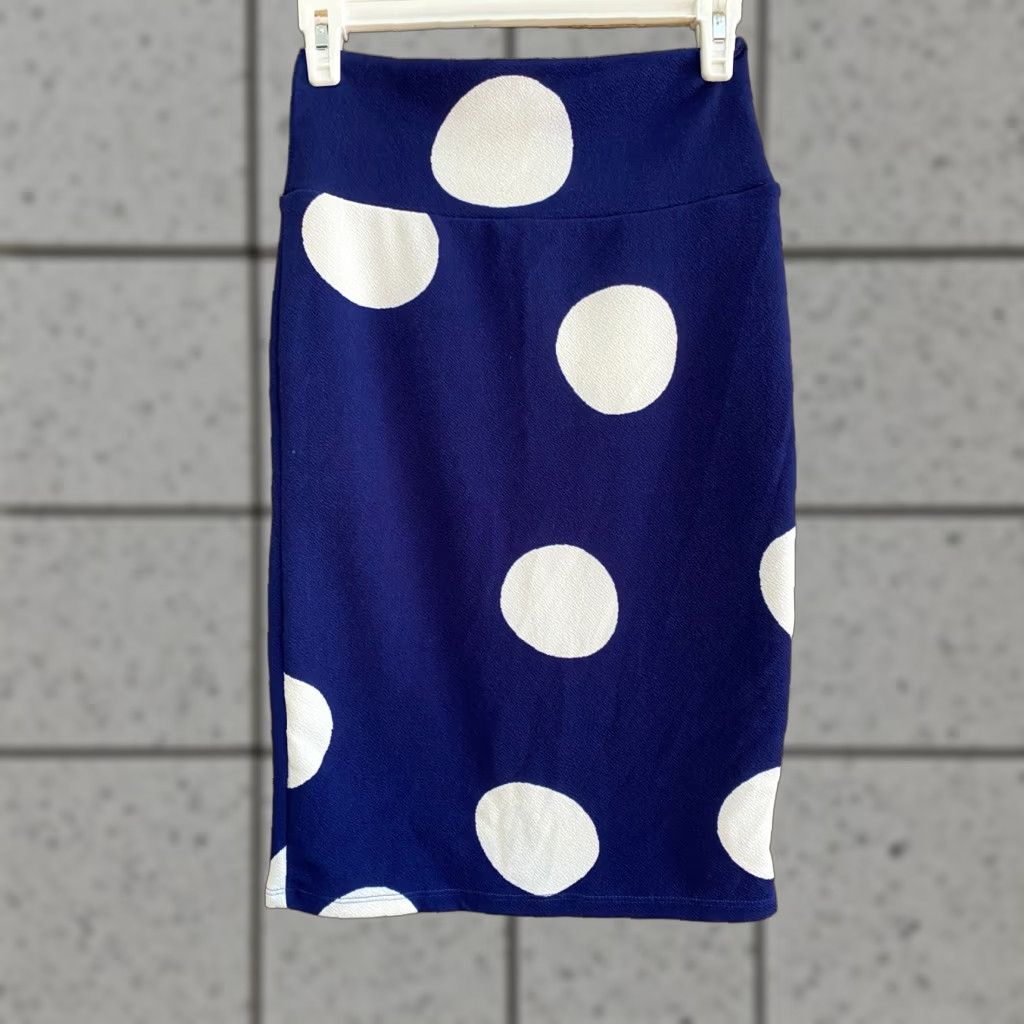 Vintage LulaRoe Cassie Skirt XS Blue Women Knee Length Solid Business Casual Size 26" / US 2 / IT 38 - 1 Thumbnail