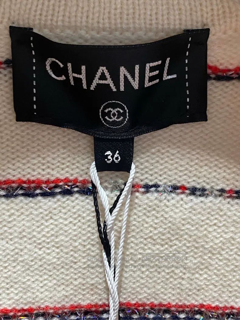 Chanel Chanel 20-year-old roof series white and red striped jacke Size XS / US 0-2 / IT 36-38 - 3 Thumbnail