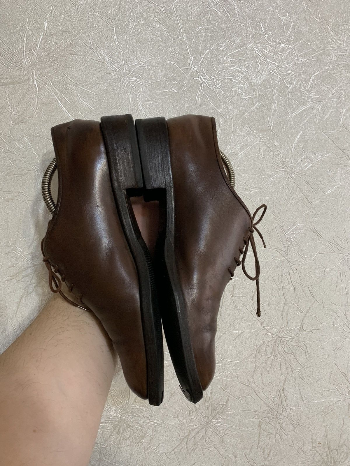 Salvatore Ferragamo × Vintage Salvatore Ferragamo Vintage Leather Brown Laces Ups Shoes Size US 9.5 / EU 42-43 - 5 Thumbnail
