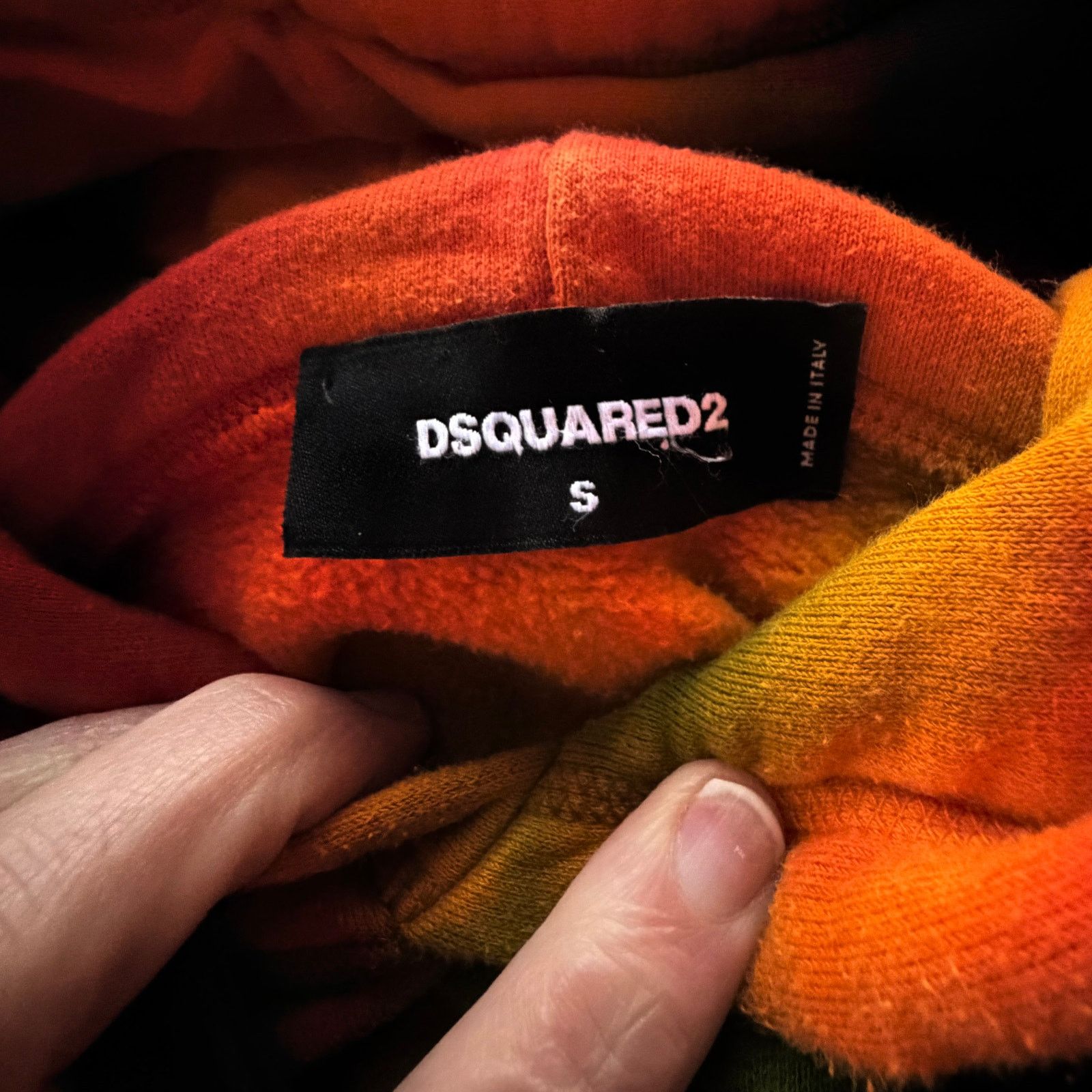 Dsquared2 DSQUARED2: Men's Tie-dye Hooded Sweatshirt with Logo - S Size US S / EU 44-46 / 1 - 3 Thumbnail