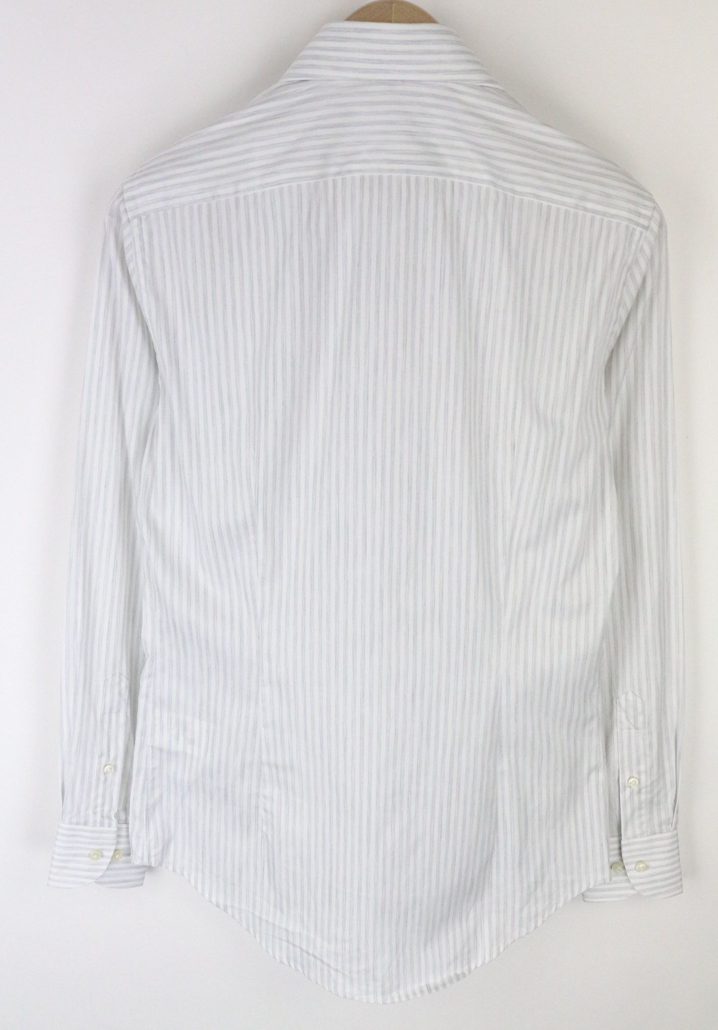 Suitsupply 38/15 Extra Slim Grey Cotton Blend Striped 72839 Size 38R - 2 Thumbnail
