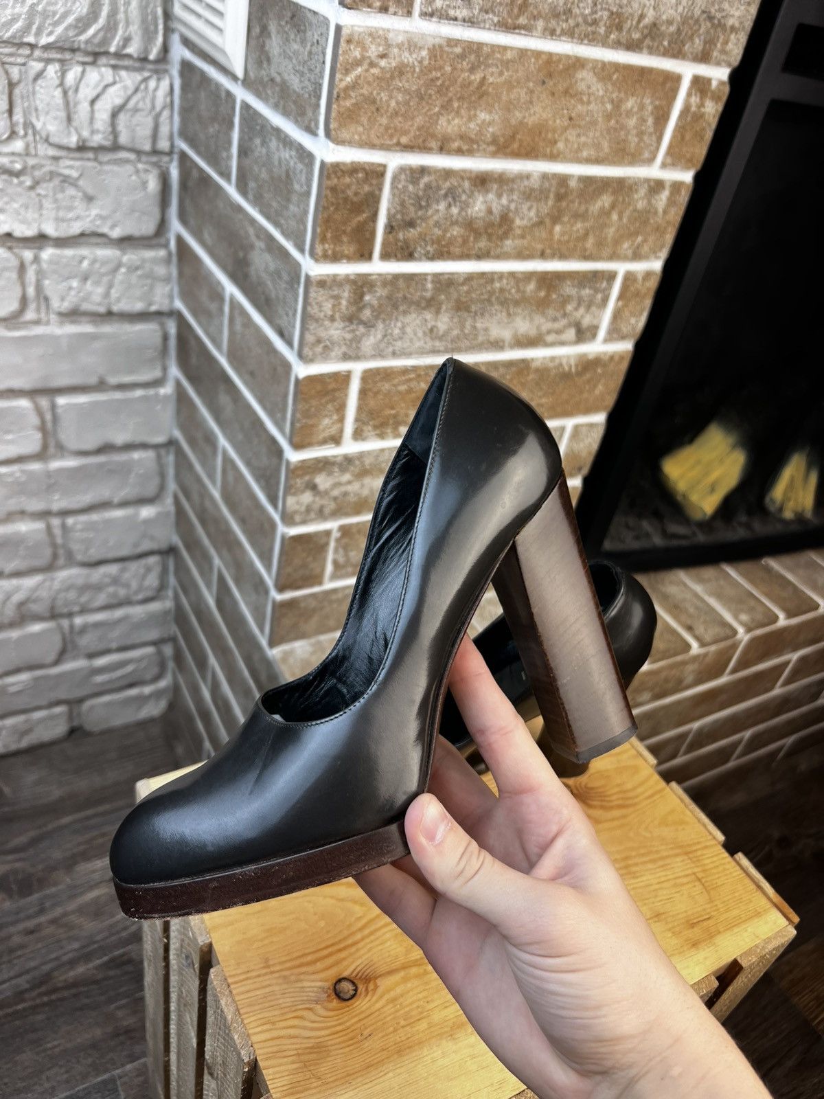 Gucci Gucci by Tom Ford Block Heels Leather Shoes Size US 7.5 / IT 37.5 - 4 Thumbnail