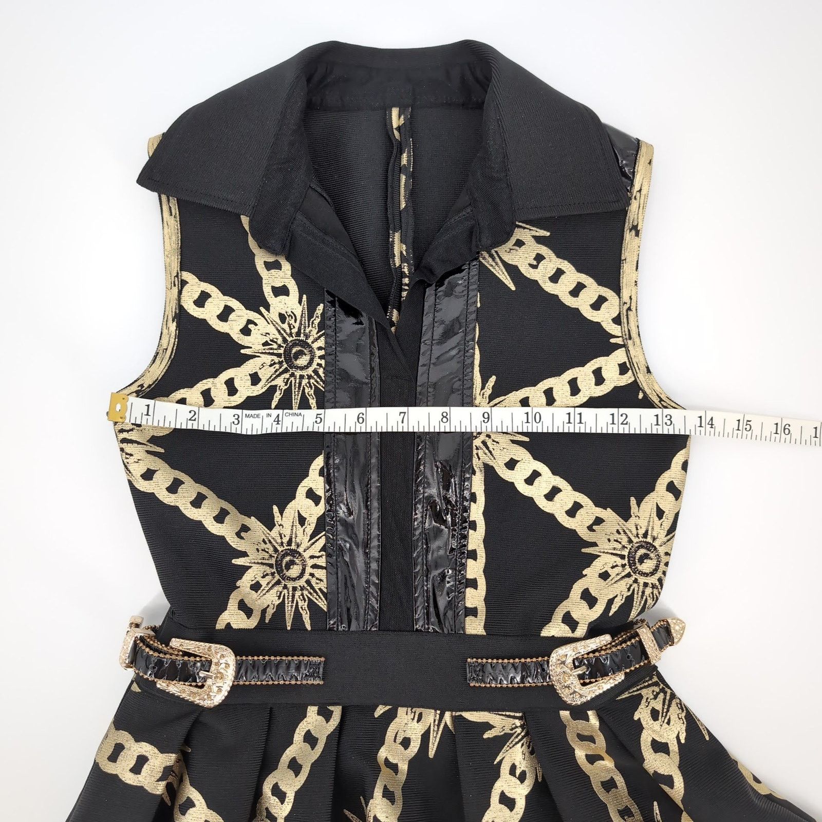 Other Barok Paris NJ Couture NWT Black Gold Sleeveless Dress Sz S Size S / US 4 / IT 40 - 9 Thumbnail
