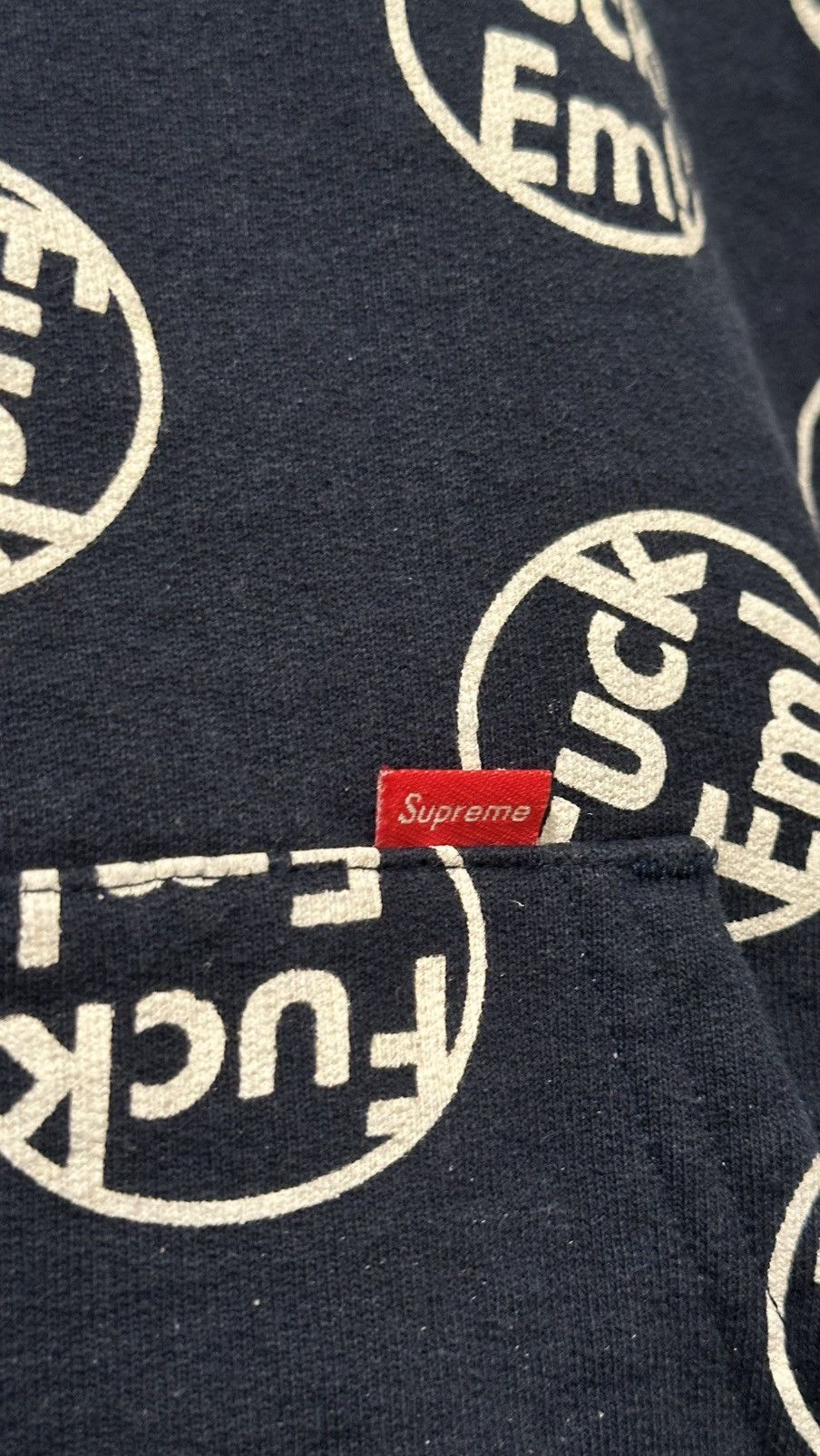 Supreme FW14 Supreme *uck Em! Navy size Medium Size US M / EU 48-50 / 2 - 2 Thumbnail