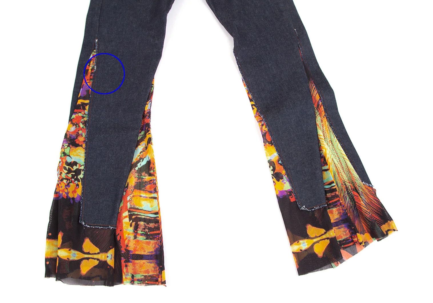 Jean Paul Gaultier Power Net Flare Denim Pants in Indigo Size 44 Size US 28 / EU 44 - 7 Thumbnail