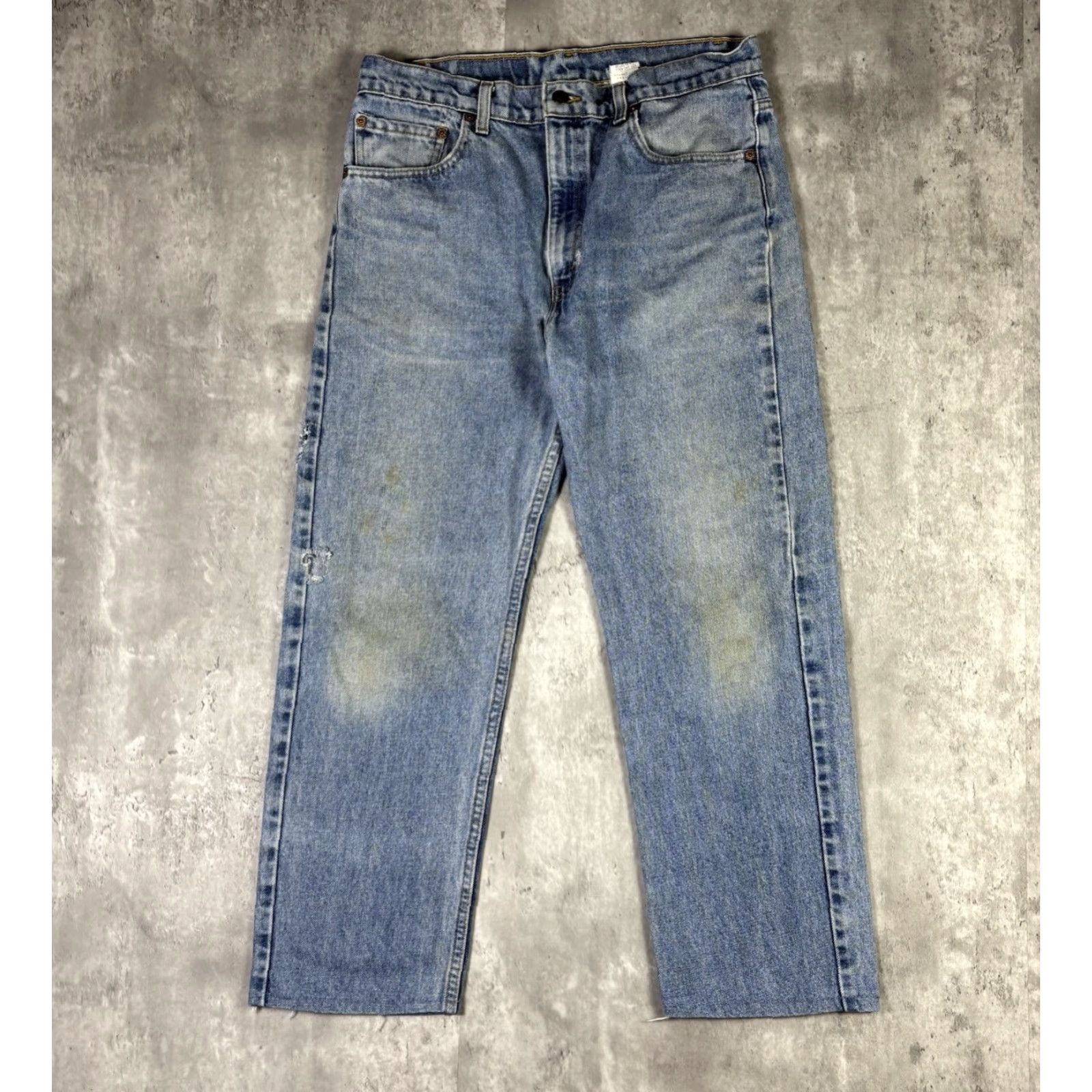 Levi's VINTAGE Levi's 505 Jeans Straight Fit Hemmed Blue Size 32x26 USA Mens Size US 36 / EU 52 - 3 Thumbnail
