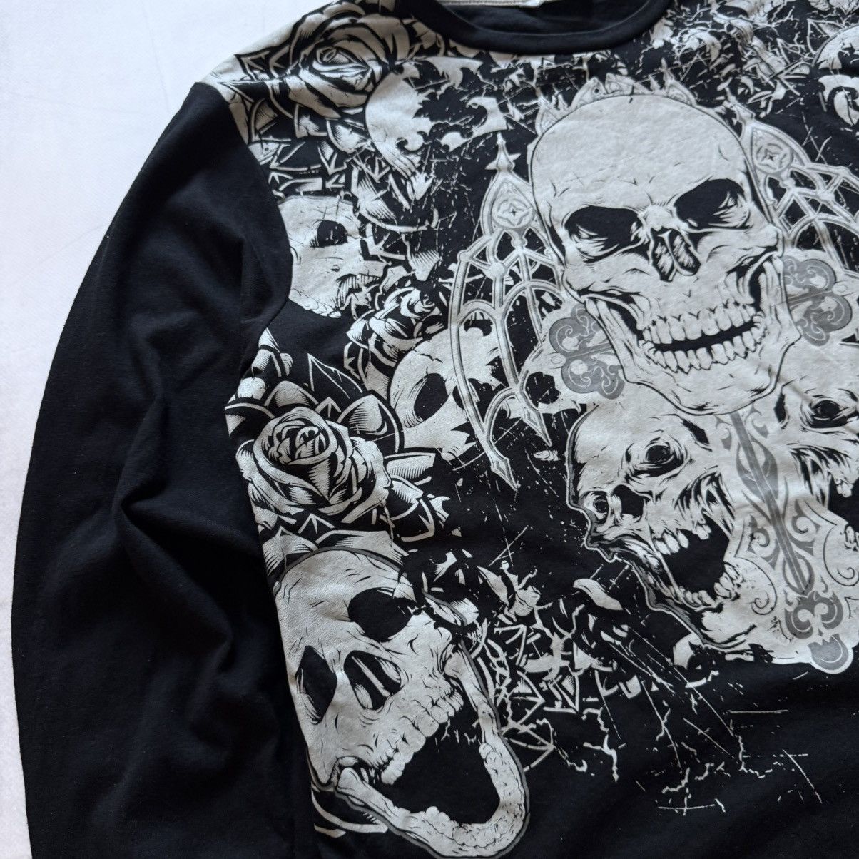 Hysteric Glamour Skeleton Y2K Hysteric Glamour Style Long Sleeve T-shirt Tee Size US L / EU 52-54 / 3 - 3 Thumbnail