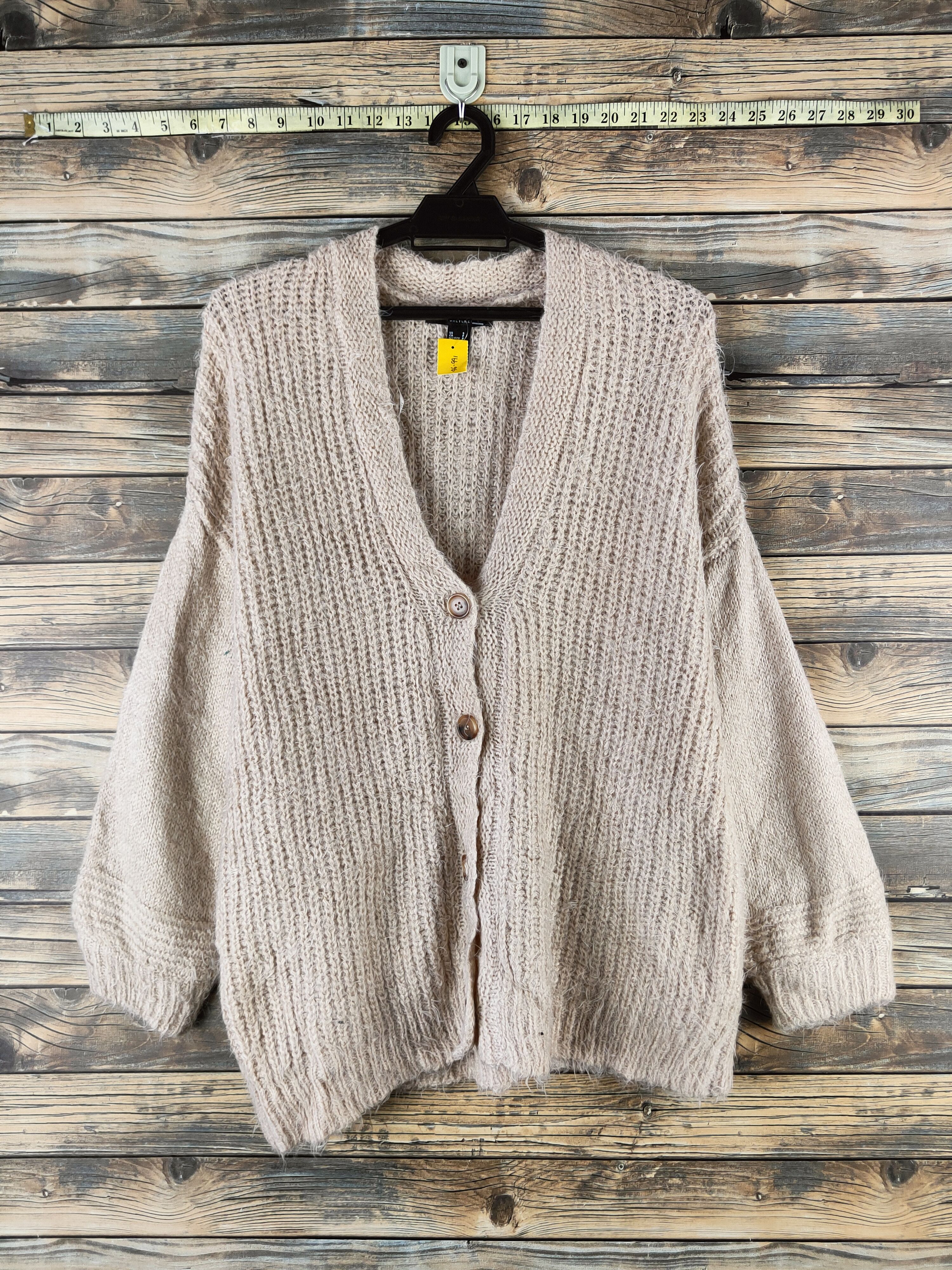 Forever 21 DL Forever 21 Beige Fur Mohair Knitwear Cardigan #46-991 Size S / US 4 / IT 40 - 1 Thumbnail