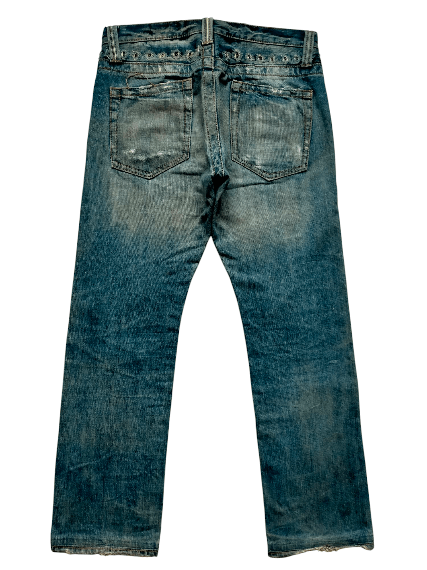 If Six Was Nine × Japanese Brand Ozz First Pin Ball Japan Stude Punk Style Denim Pants Size US 32 / EU 48 - 2 Thumbnail