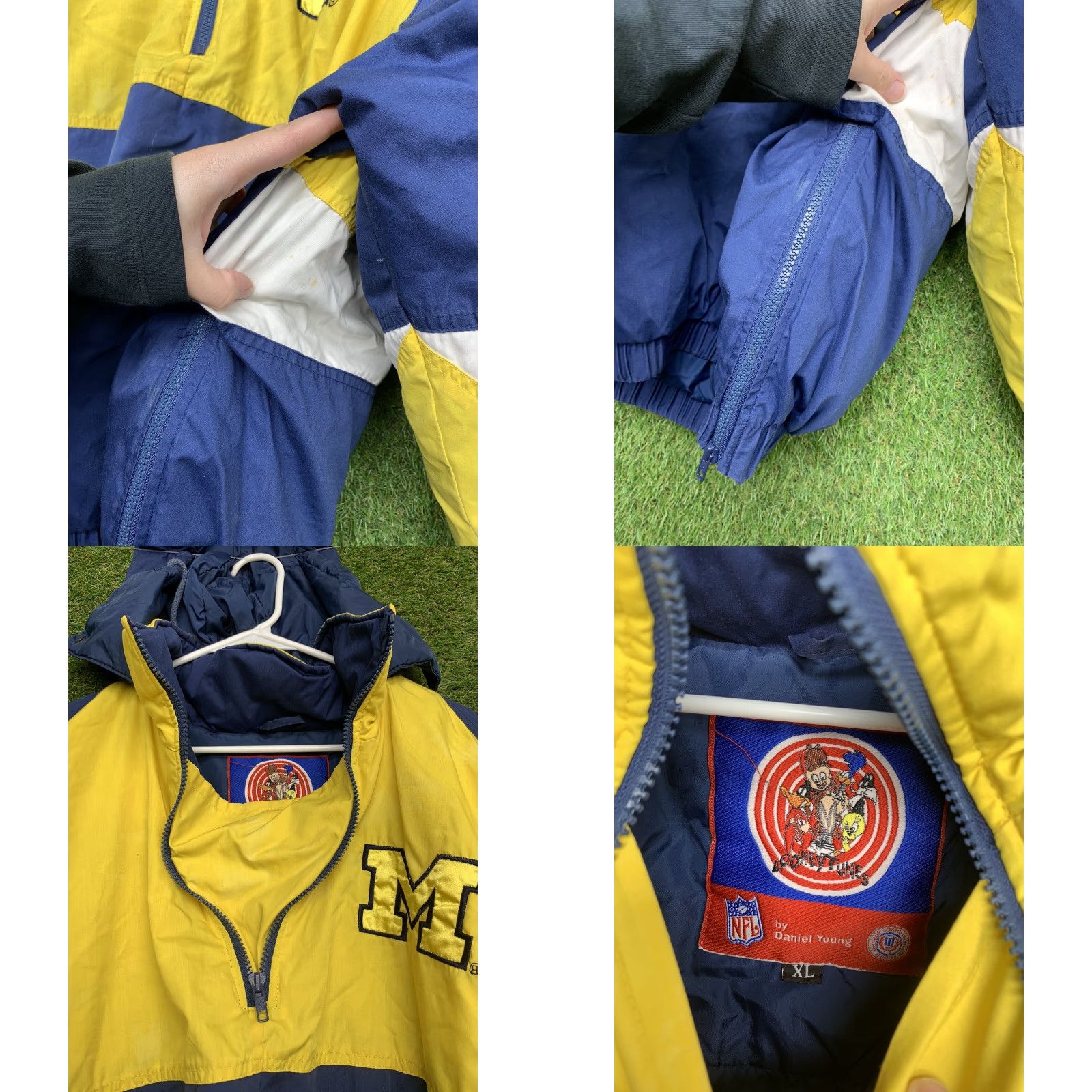 Starter VINTAGE Looney Tunes NFL Puffer Starter Jacket Mens XL Blue Size US XL / EU 56 / 4 - 9 Thumbnail