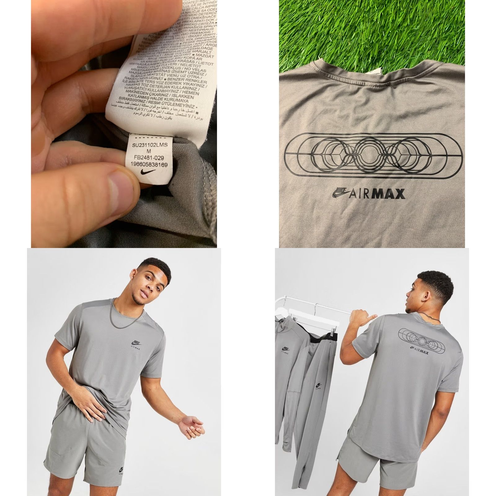 Nike Nike Air Max Original 2023 Men Sport Training Shirt Jersey M Gray Short Sleeve T-Shirt Crew Neck Regular Size M Nike Air Max Mens Gray Jersey 2023 Size US M / EU 48-50 / 2 - 8 Thumbnail