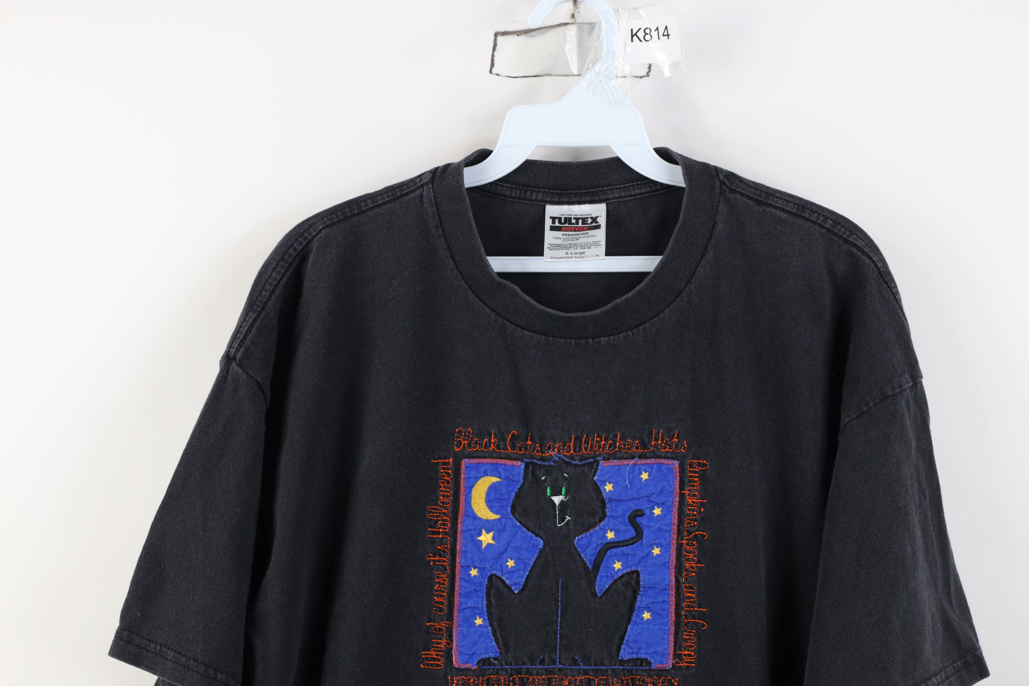 Vintage Vintage 90s Halloween Cat Witches Pumpkins T-Shirt Size XL / US 12-14 / IT 48-50 - 2 Thumbnail