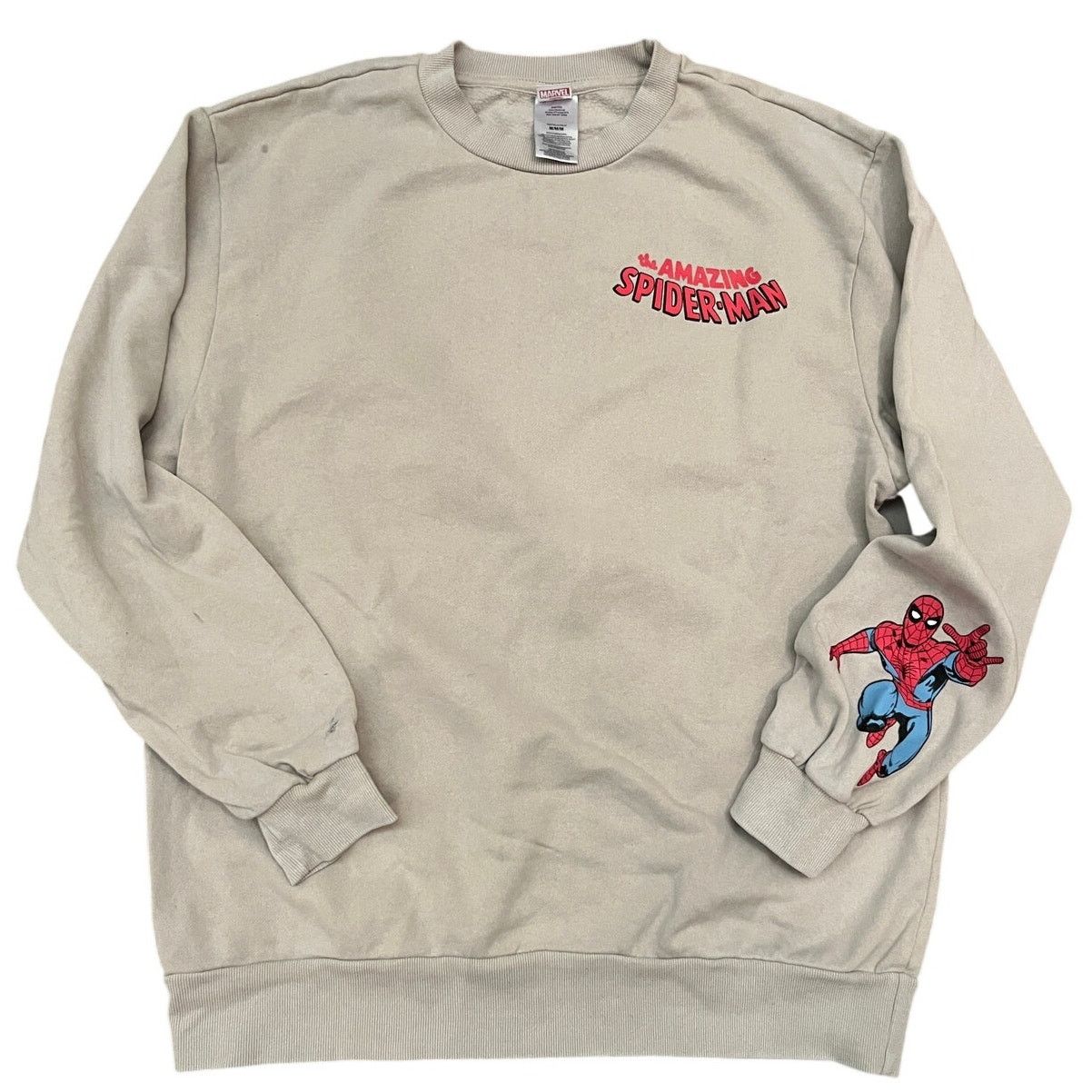 Marvel Comics Marvel Spider-Man Sweatshirt M Sand Oatmeal Graphic Size US M / EU 48-50 / 2 - 1 Thumbnail