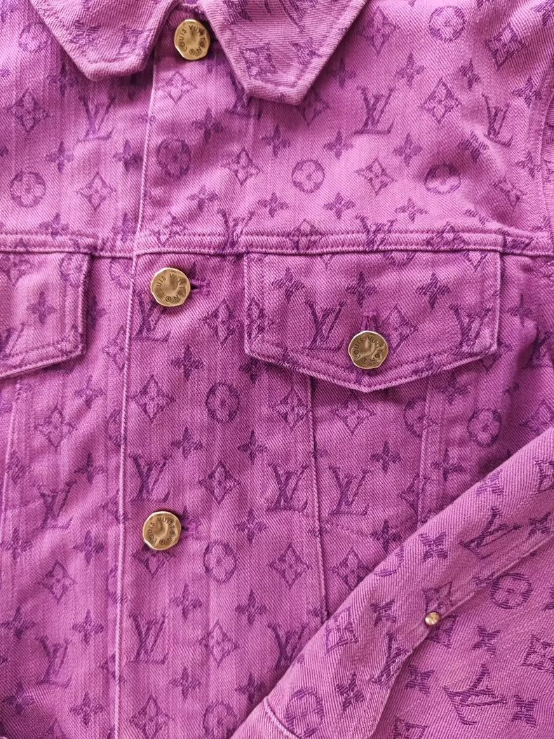 Louis Vuitton Louis Vuitton Purple presbyopic full logo denim jacket Size US S / EU 44-46 / 1 - 5 Thumbnail
