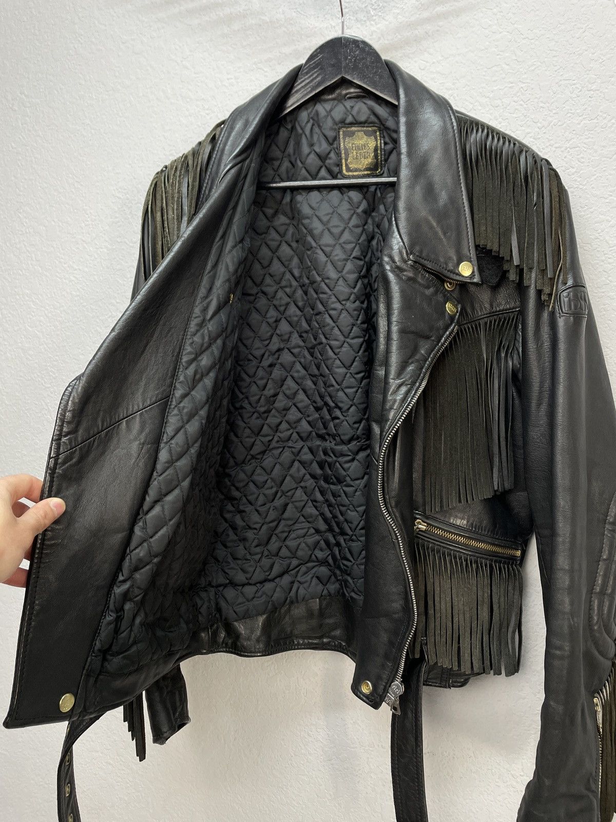If Six Was Nine Vintage Nuber Nine Stayle Fringe Leather Biker Jacket Grunge Size US L / EU 52-54 / 3 - 12 Thumbnail