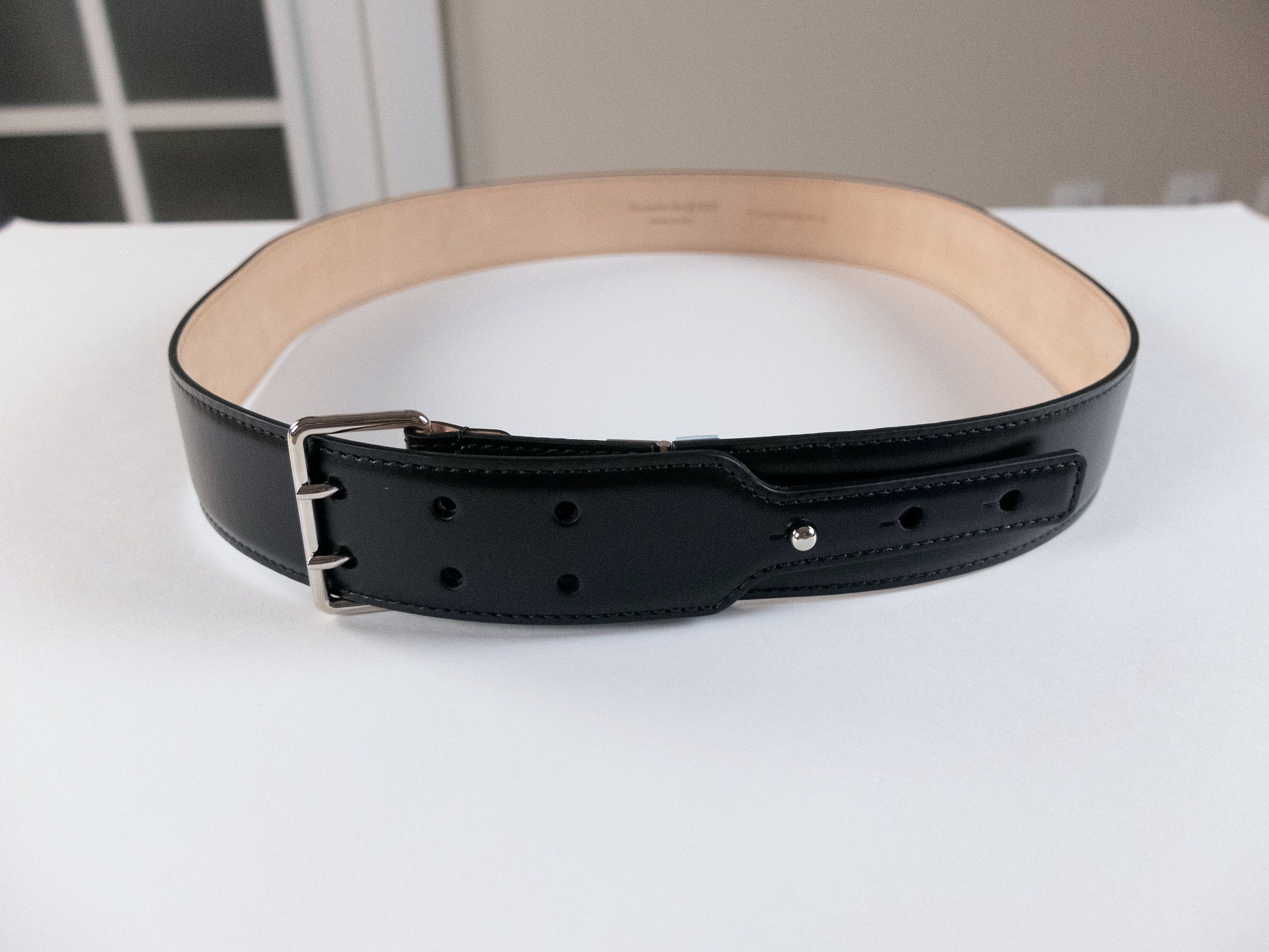 Alexander McQueen ALEXANDER MCQUEEN black leather military belt Size 100 q Size 38 - 1 Thumbnail