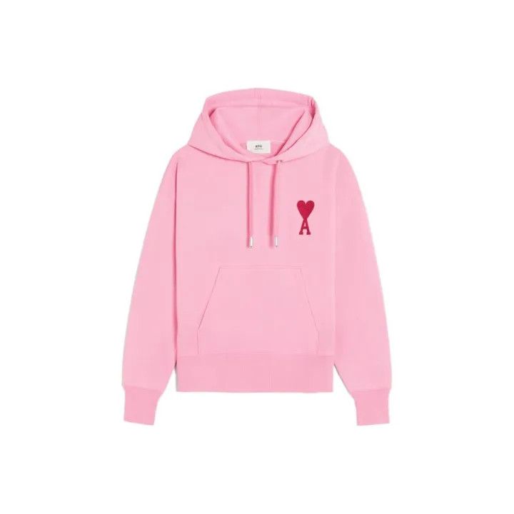 AMI AMIPARIS Pink Logo Hoodie for All 0079 Size US XS / EU 42 / 0 - 1 Thumbnail