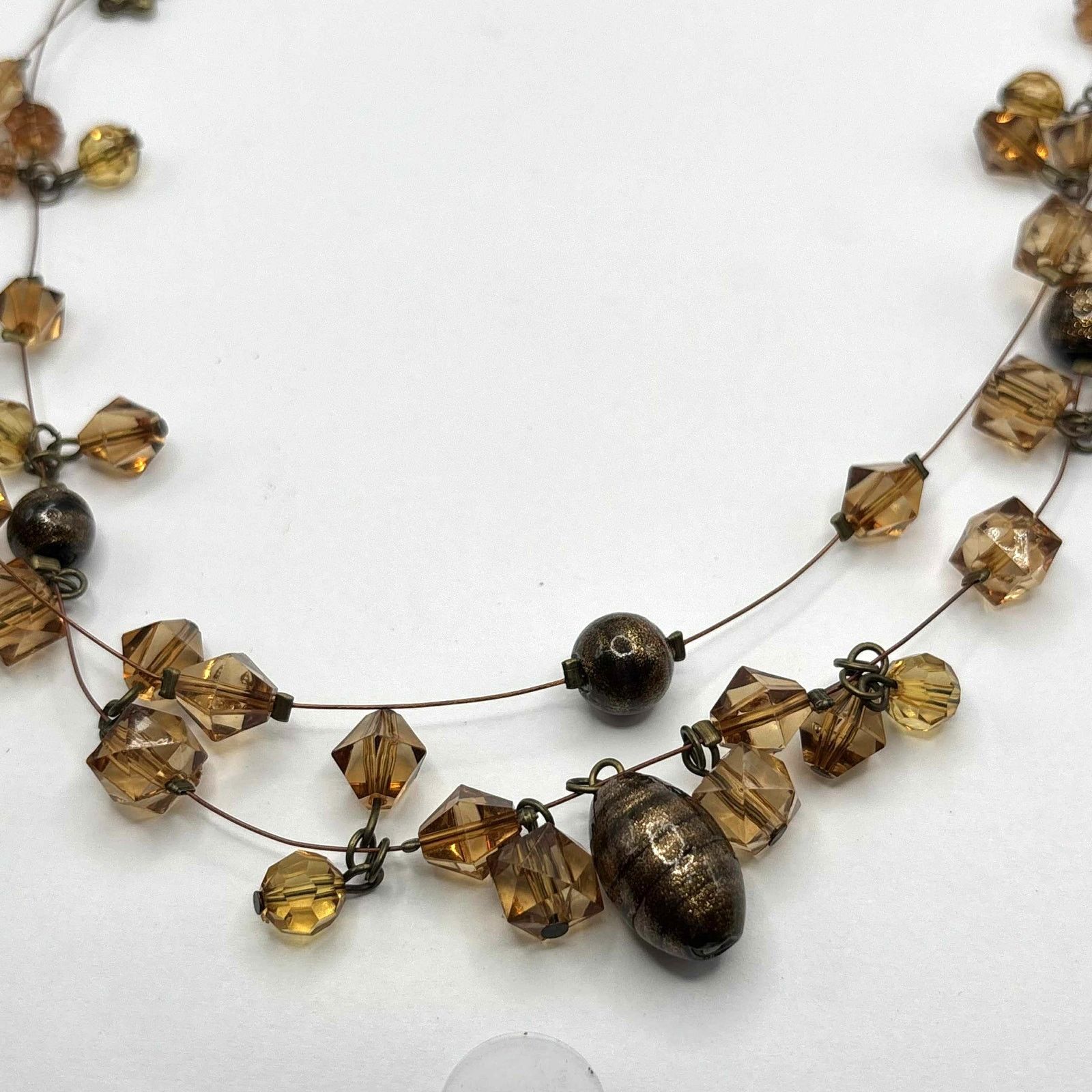 Other Y2K Brown Layered Crystal DressBarn Necklace Size ONE SIZE - 2 Thumbnail