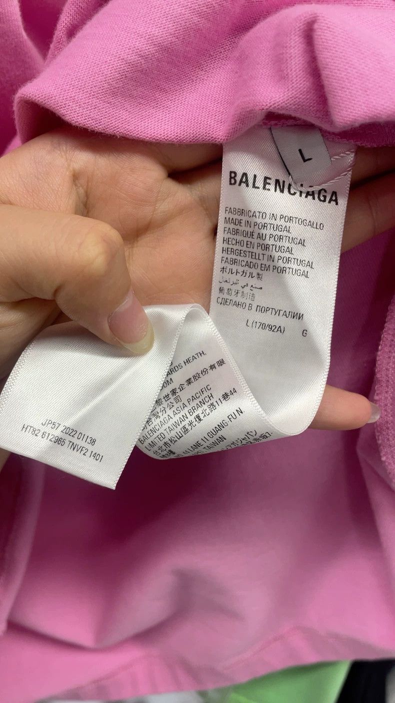 Balenciaga Balenciaga Pink Printed Short Sleeve Women's L Size Size US L / EU 52-54 / 3 - 6 Thumbnail