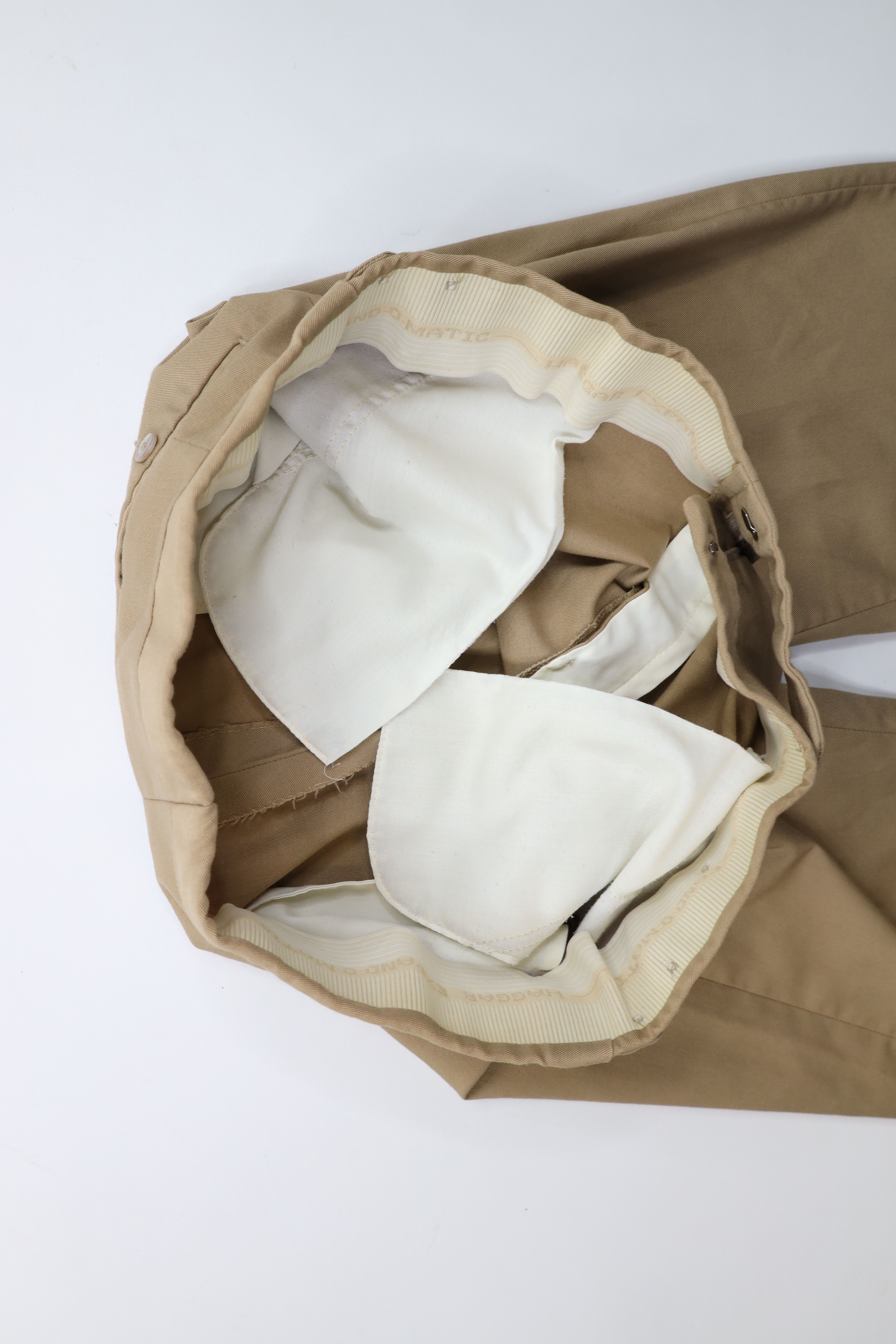 Vintage Vintage 70s Streetwear Flared Wide Leg Chino Pants Beige Size US 36 / EU 52 - 3 Thumbnail