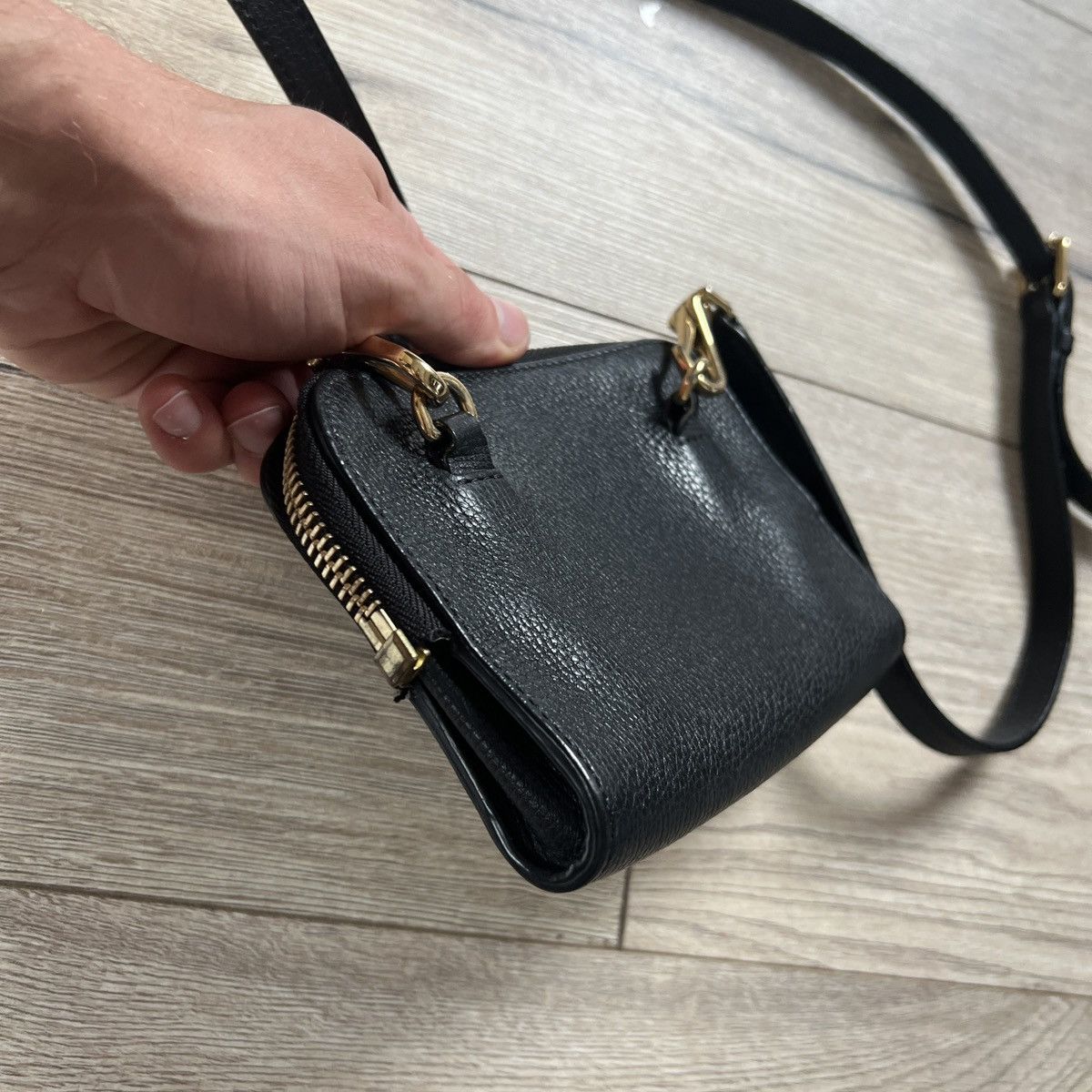 Burberry Burberry Mini Mag Crossbody Black Leather Size ONE SIZE - 9 Thumbnail