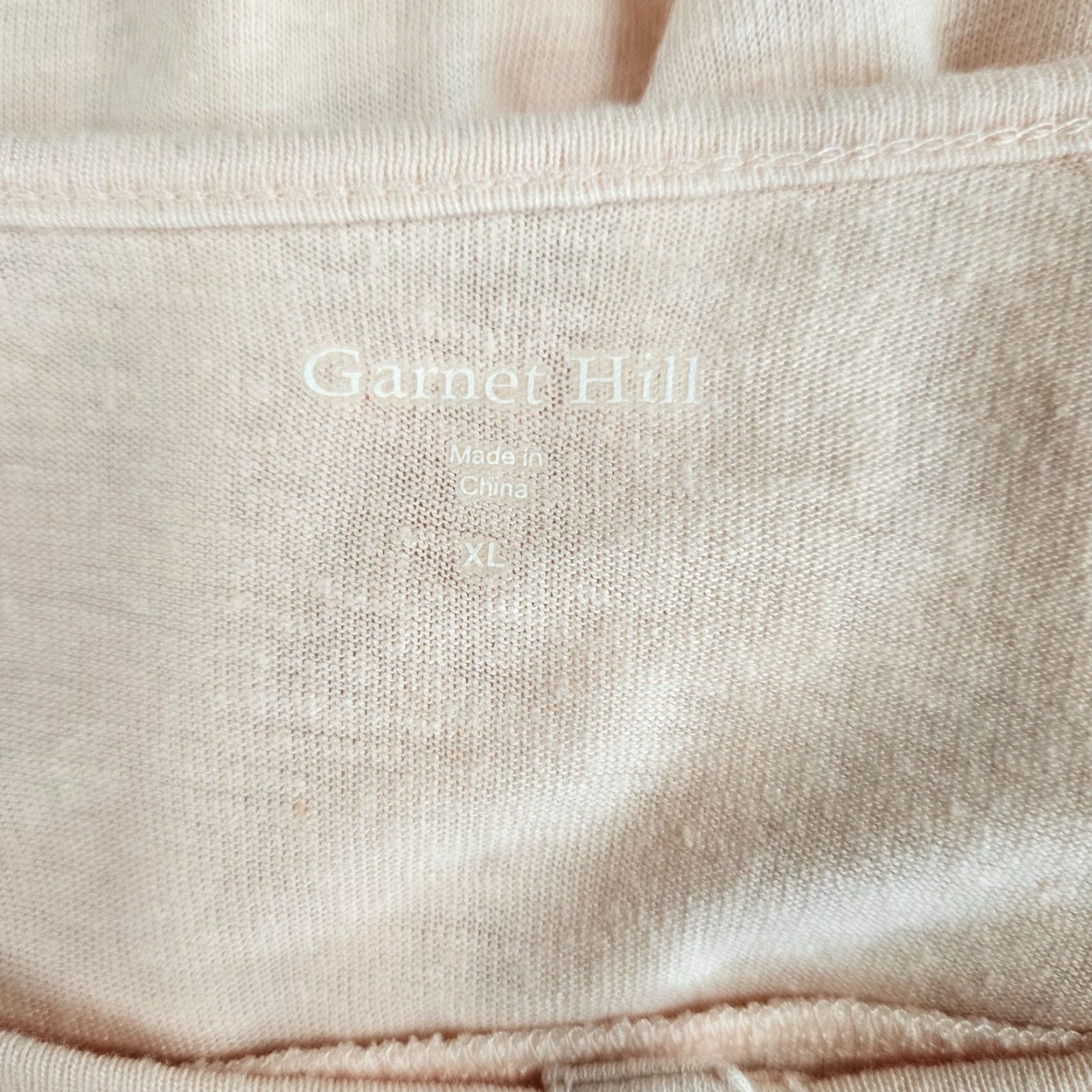 Vintage Garnet Hill Womens Top XL Peach Long Sleeve Linen Blend Blouse Shirt Womens XL Peach Linen Blend Size XL / US 12-14 / IT 48-50 - 6 Thumbnail