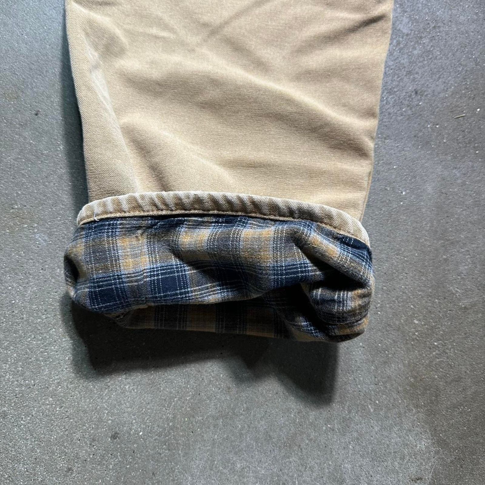 Carhartt Vintage Carhartt Tan Blanket Flannel Lined Carpenter Pants Size US 42 / EU 58 - 4 Thumbnail