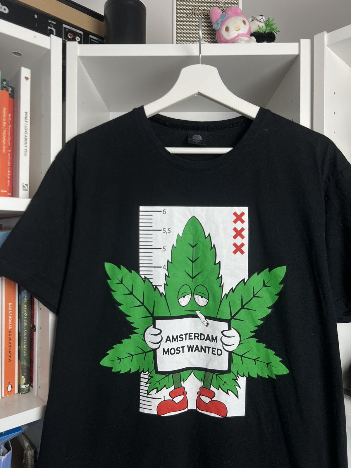 Vintage Amsterdam most wanted weed ganja rasta funny t-shirt XL y2k Size US XL / EU 56 / 4 - 3 Thumbnail