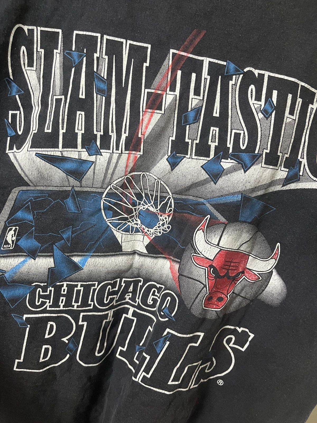 NBA Nutmeg Chicago Bulls Slam Tastic Vintage 90s T Shirt Size US L / EU 52-54 / 3 - 6 Thumbnail