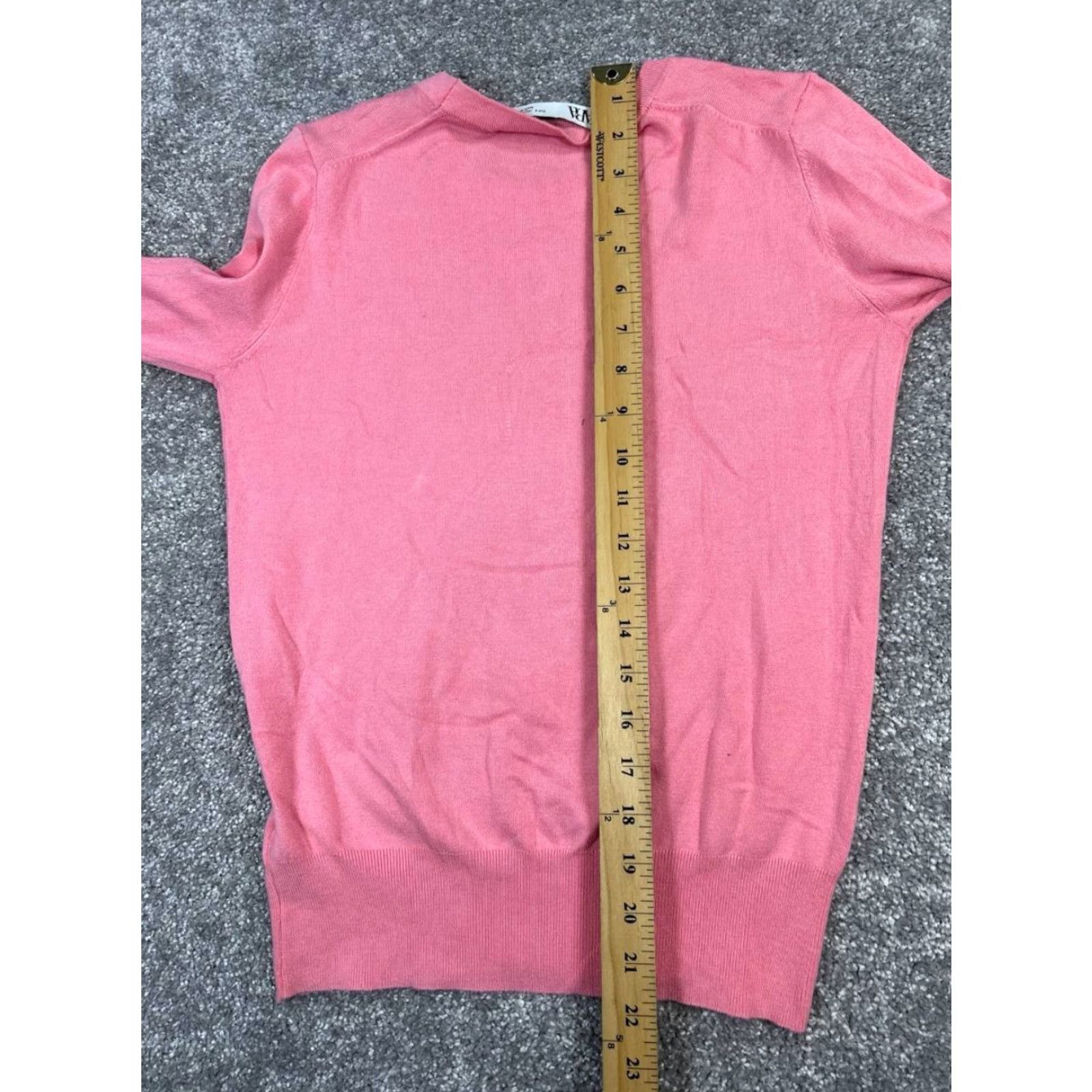Zara Zara Sweater Womens Small Pink Knit Pullover Crew Neck Casual Pullover Polyester Knit Long Sleeve Regular Fit Size S / US 4 / IT 40 - 7 Thumbnail