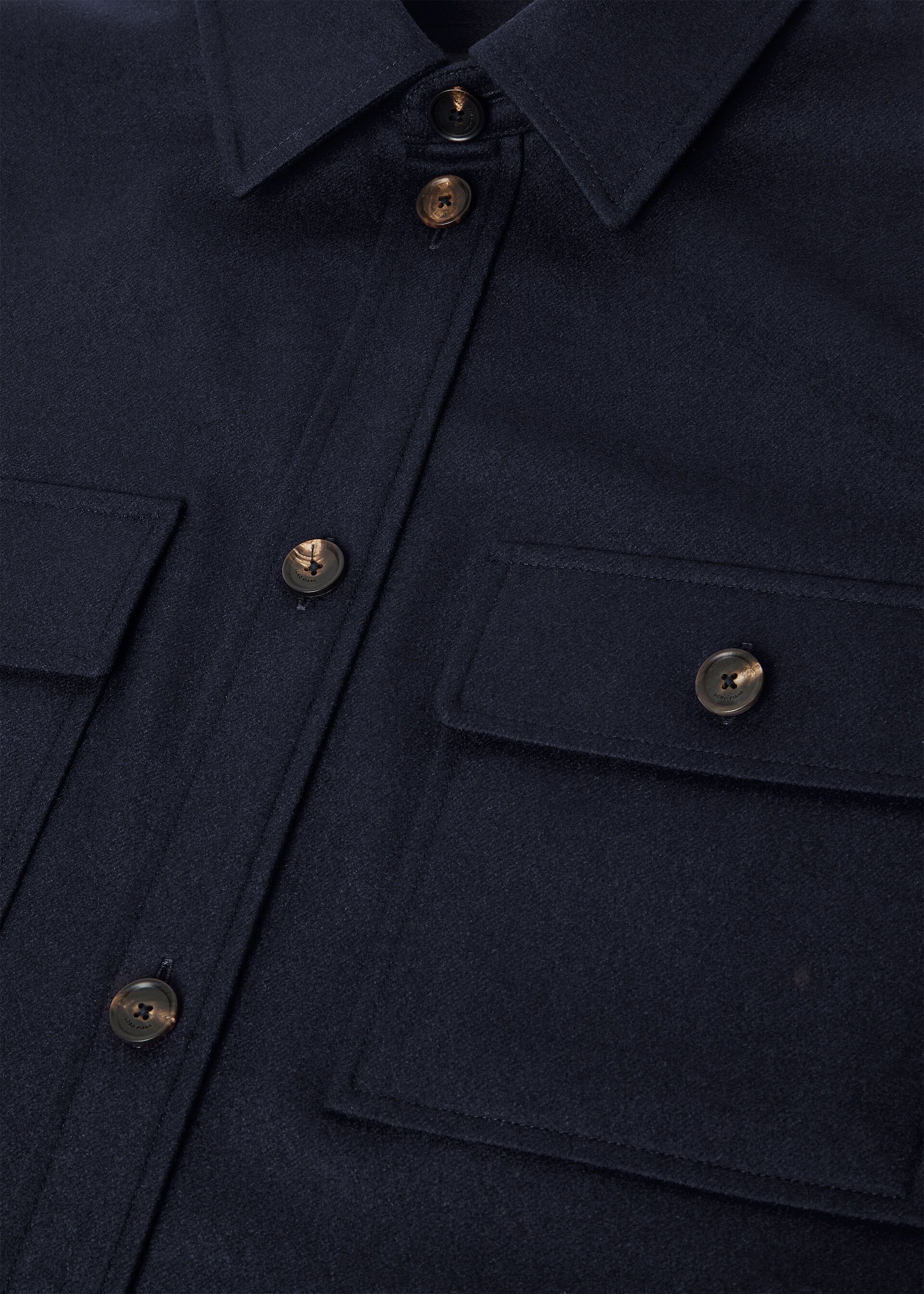 Loro Piana os11x0326 FAQ1848 Jim Overshirt in China Blue Size US XL / EU 56 / 4 - 7 Thumbnail