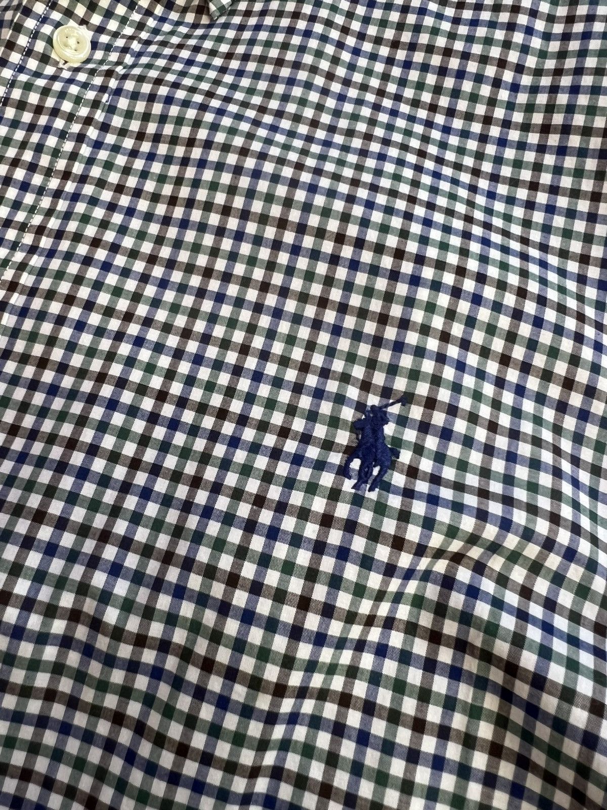 Ralph Lauren Ralph Lauren Classic Fit Plaid Shirt Blue Green Black Cotton Size US L / EU 52-54 / 3 - 5 Thumbnail