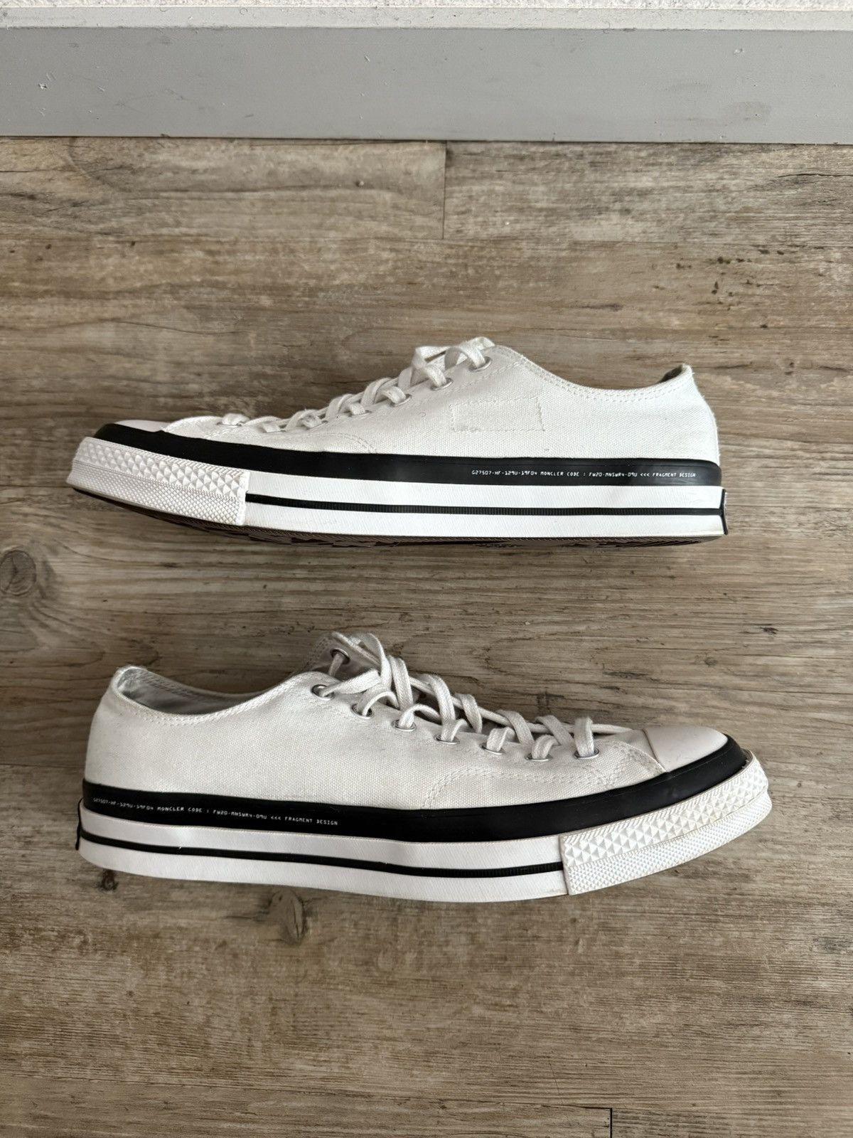 Converse × Fragment Design × Moncler 70 Low ‘White’ Size US 11 / EU 44 - 4 Thumbnail