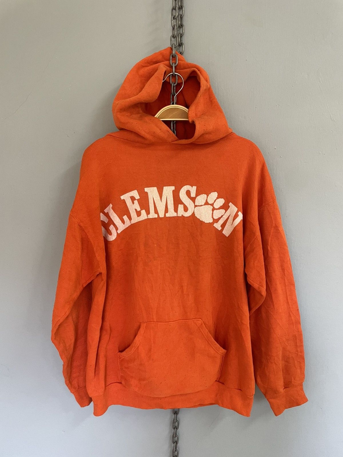 Vintage Vintage 70s Clemson hoodie Size US XL / EU 56 / 4 - 1 Thumbnail