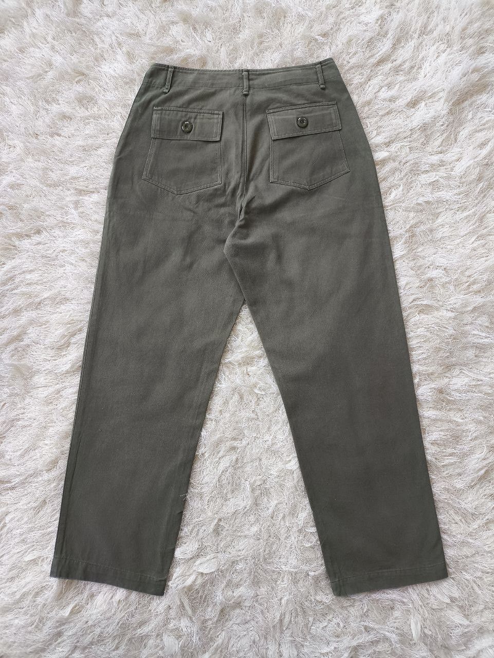 Japanese Brand ADAPT RETAILING Japan Utility Rayon Olive Green Baker Pants Size US 31 - 2 Thumbnail