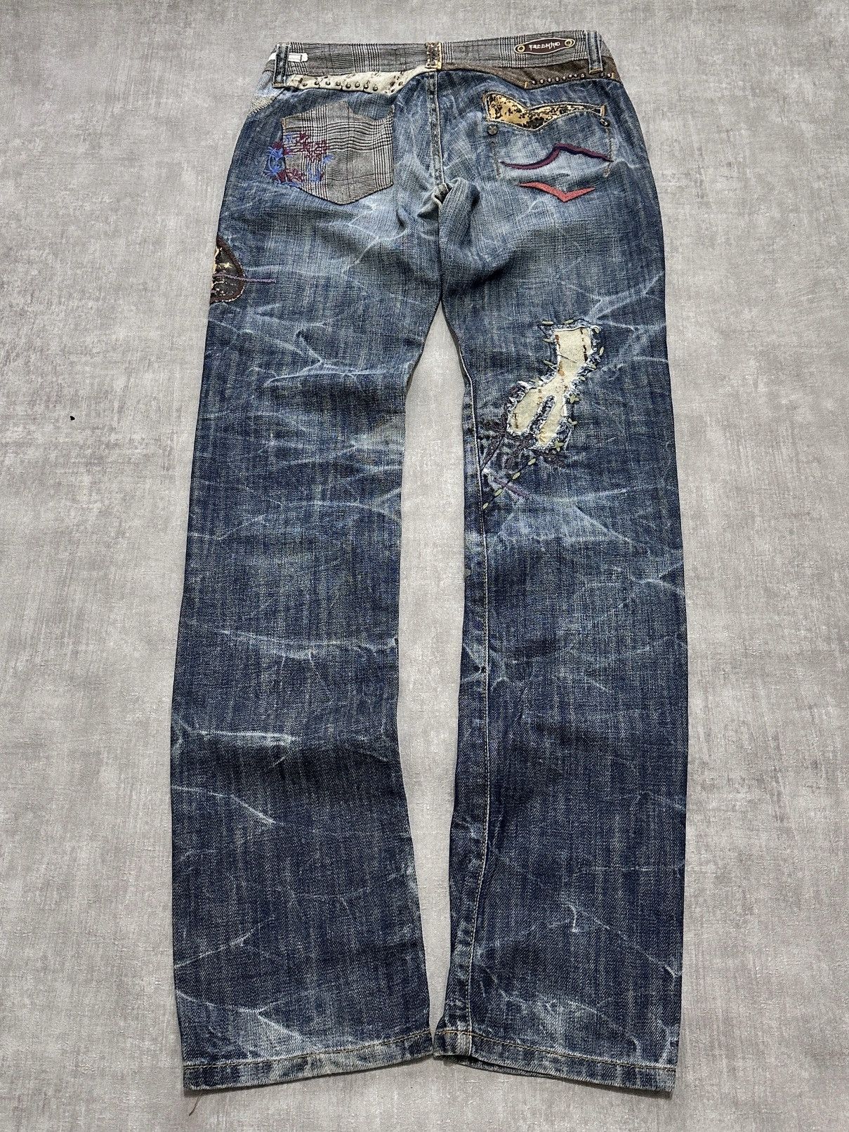 If Six Was Nine Y2K IfSixWasNine Opium LGB style Facchino Embroidered Jeans Size US 29 - 2 Thumbnail