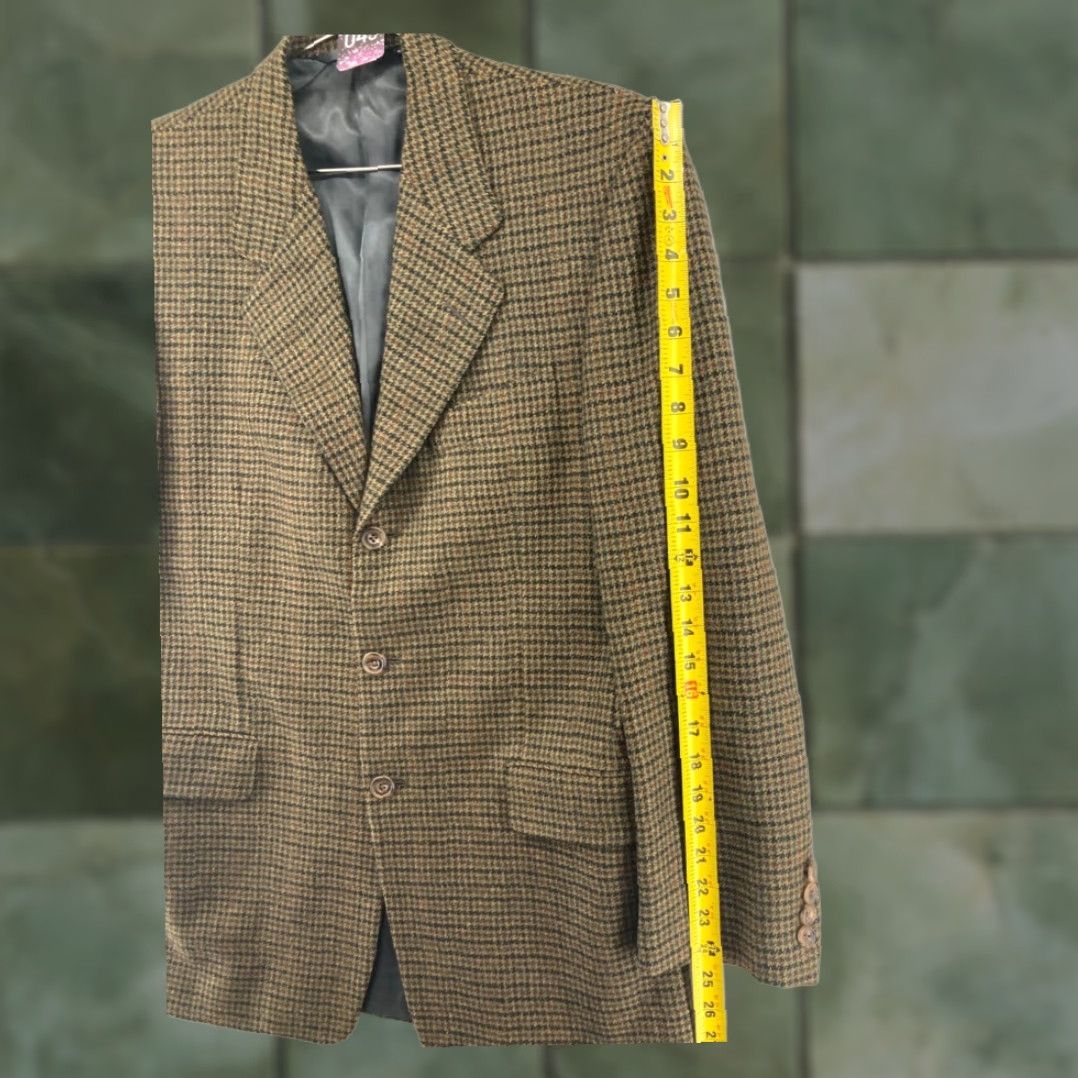 Vintage Hickey Freeman Mens Sport Coat 40 Brown Houndstooth Size US XXS / EU 40 - 4 Thumbnail
