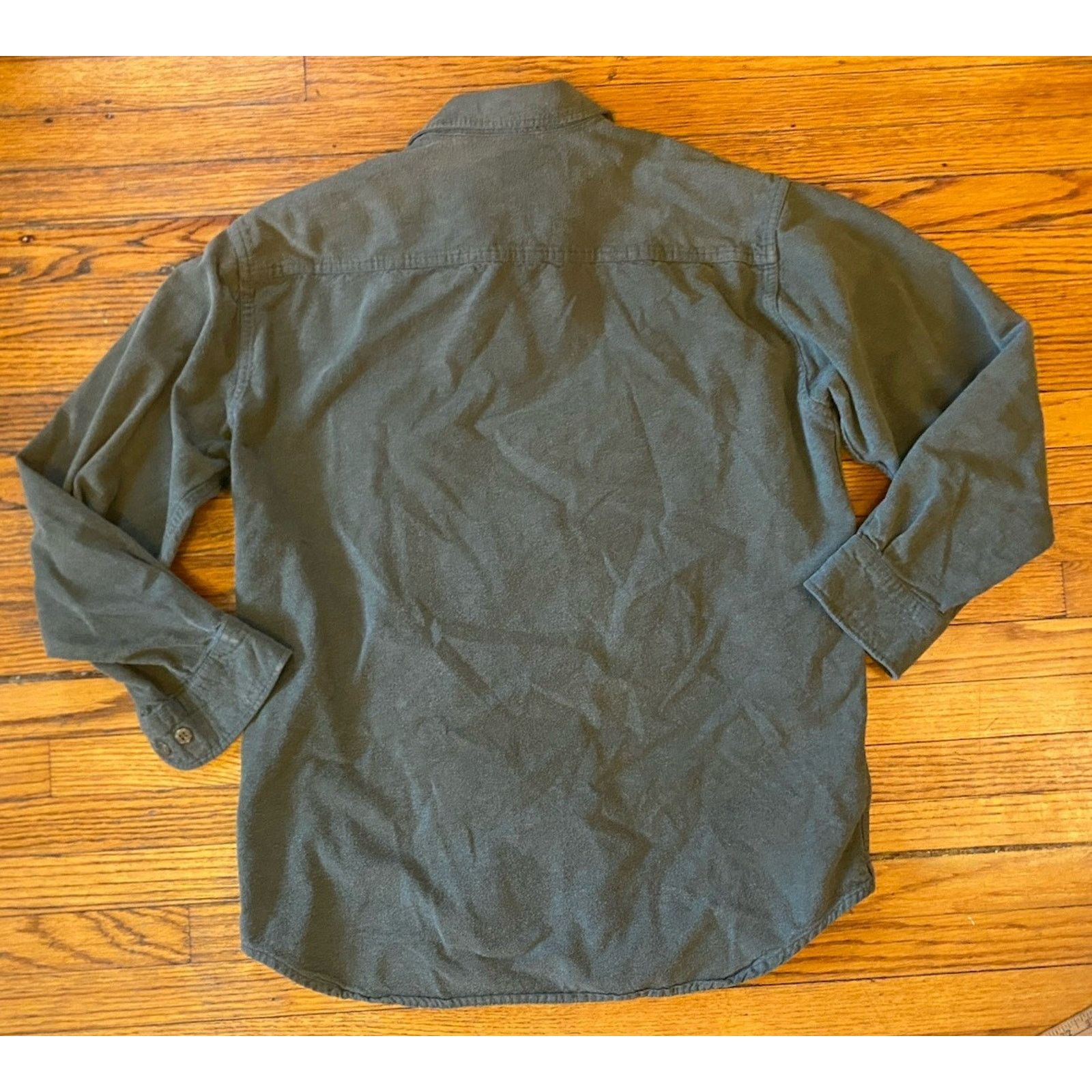 St. Johns Bay VTG St Johns Bay Chamois Cloth Button Shirt Men's LT Green Size US L / EU 52-54 / 3 - 3 Thumbnail