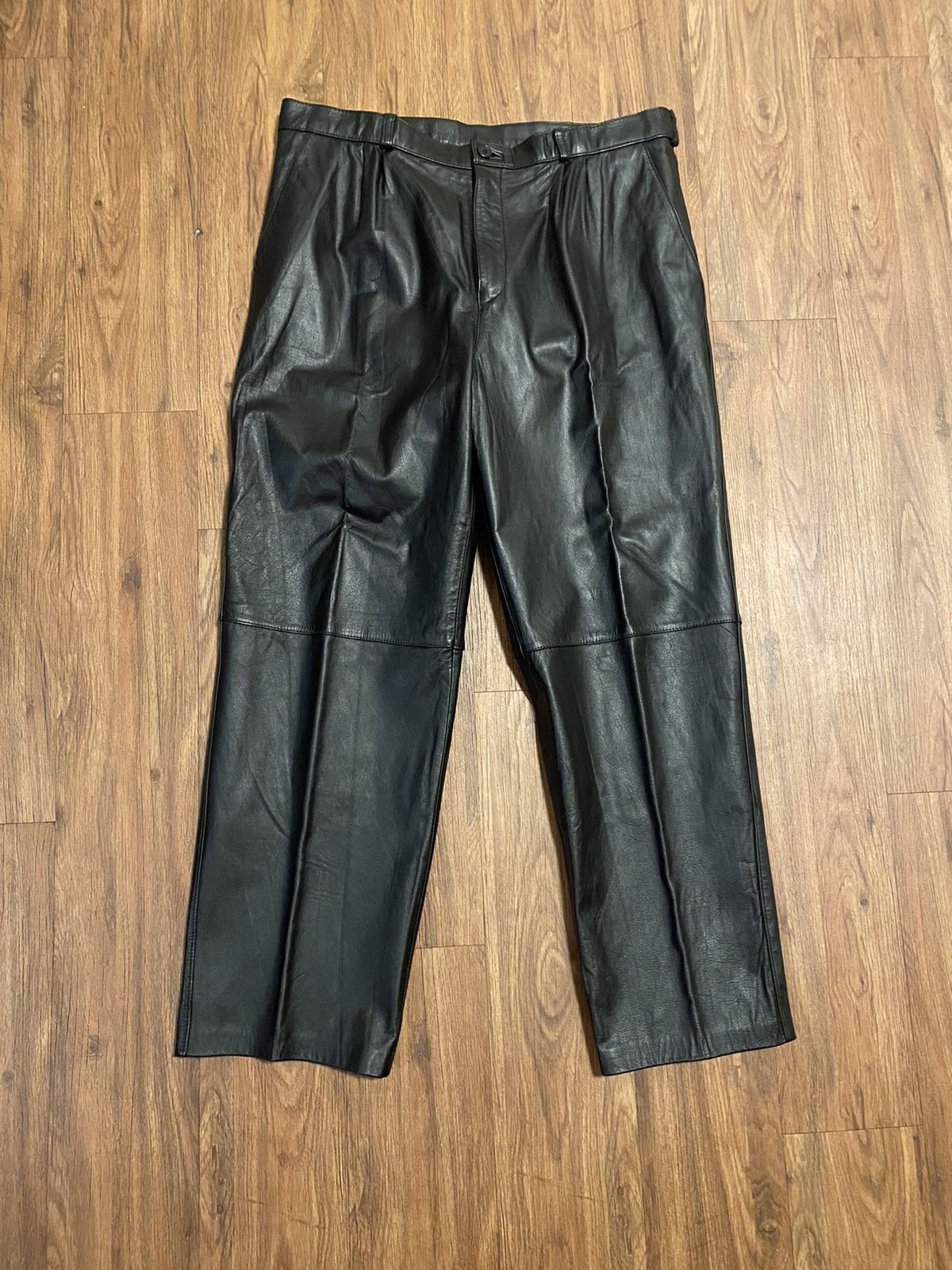 Genuine Leather MENS GENUINE LEATHER BIKER JEANS Size US 40 / EU 56 - 1 Thumbnail