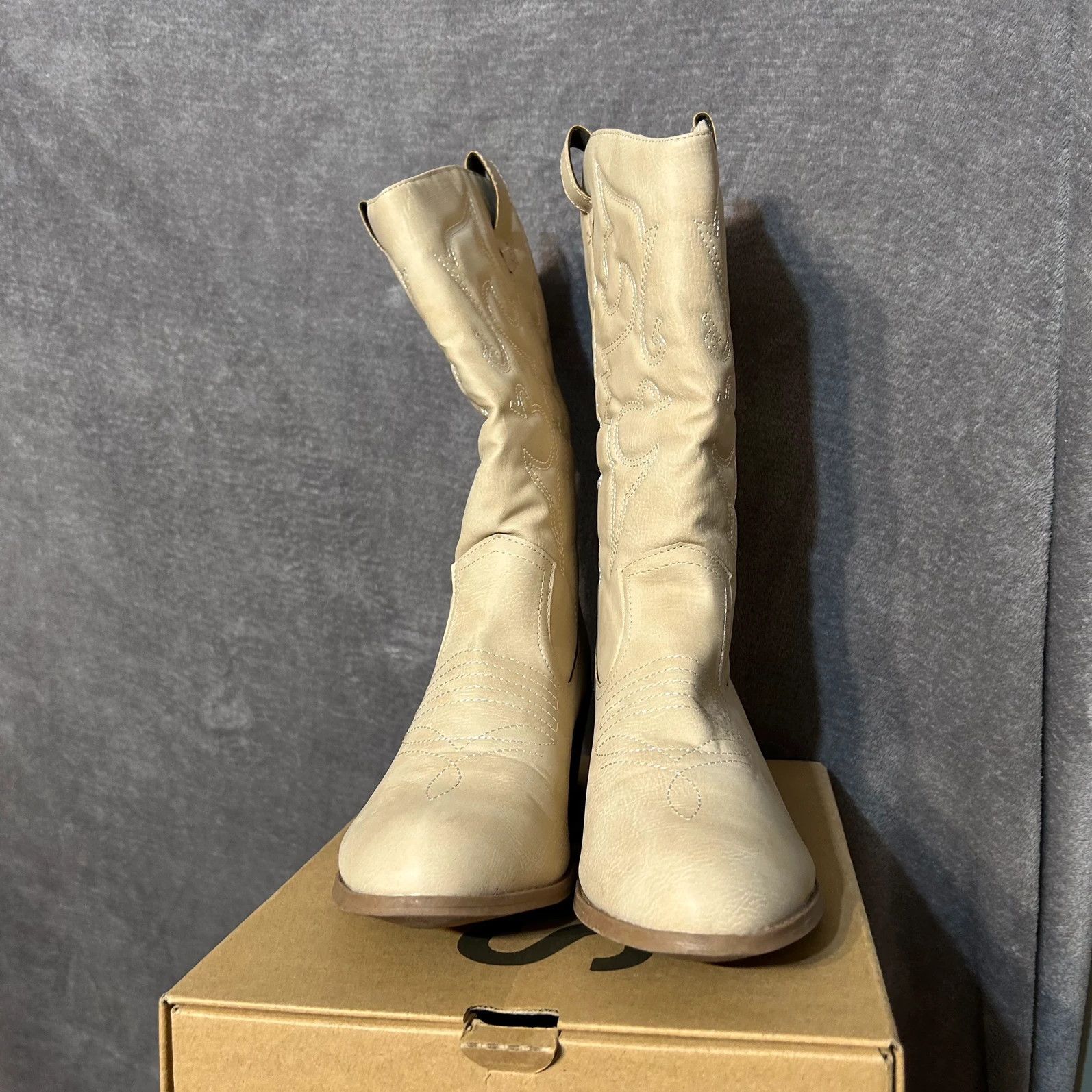 Cowboy Equipment Cowboy beige boots classic pattern Size US 11 / IT 41 - 5 Thumbnail