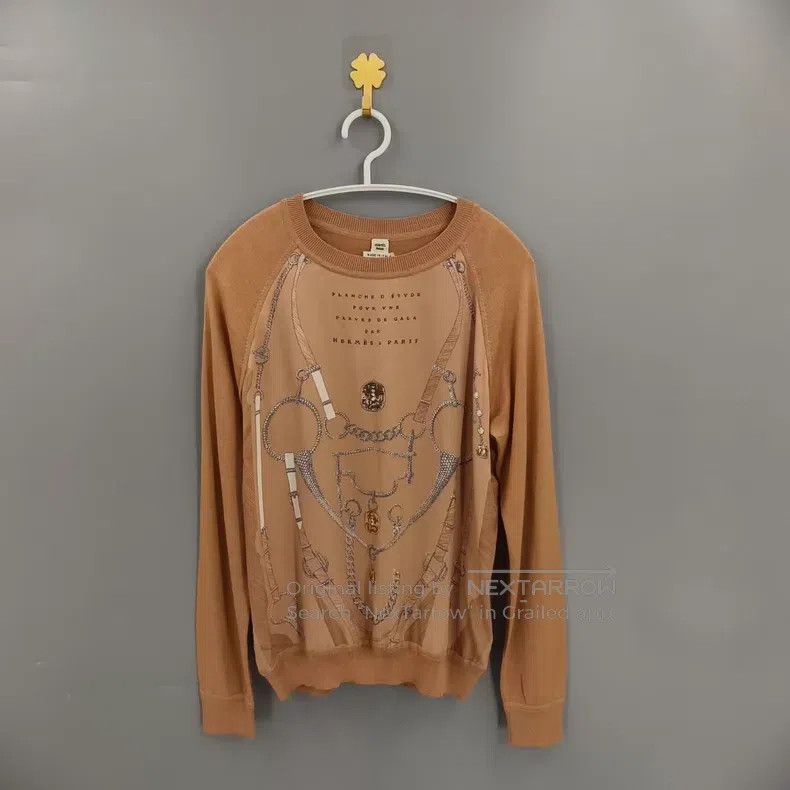 Hermes Hermes Mulberry Silk Rope Patterned Cashmere Long Sleeve K Size XS / US 0-2 / IT 36-38 - 1 Thumbnail