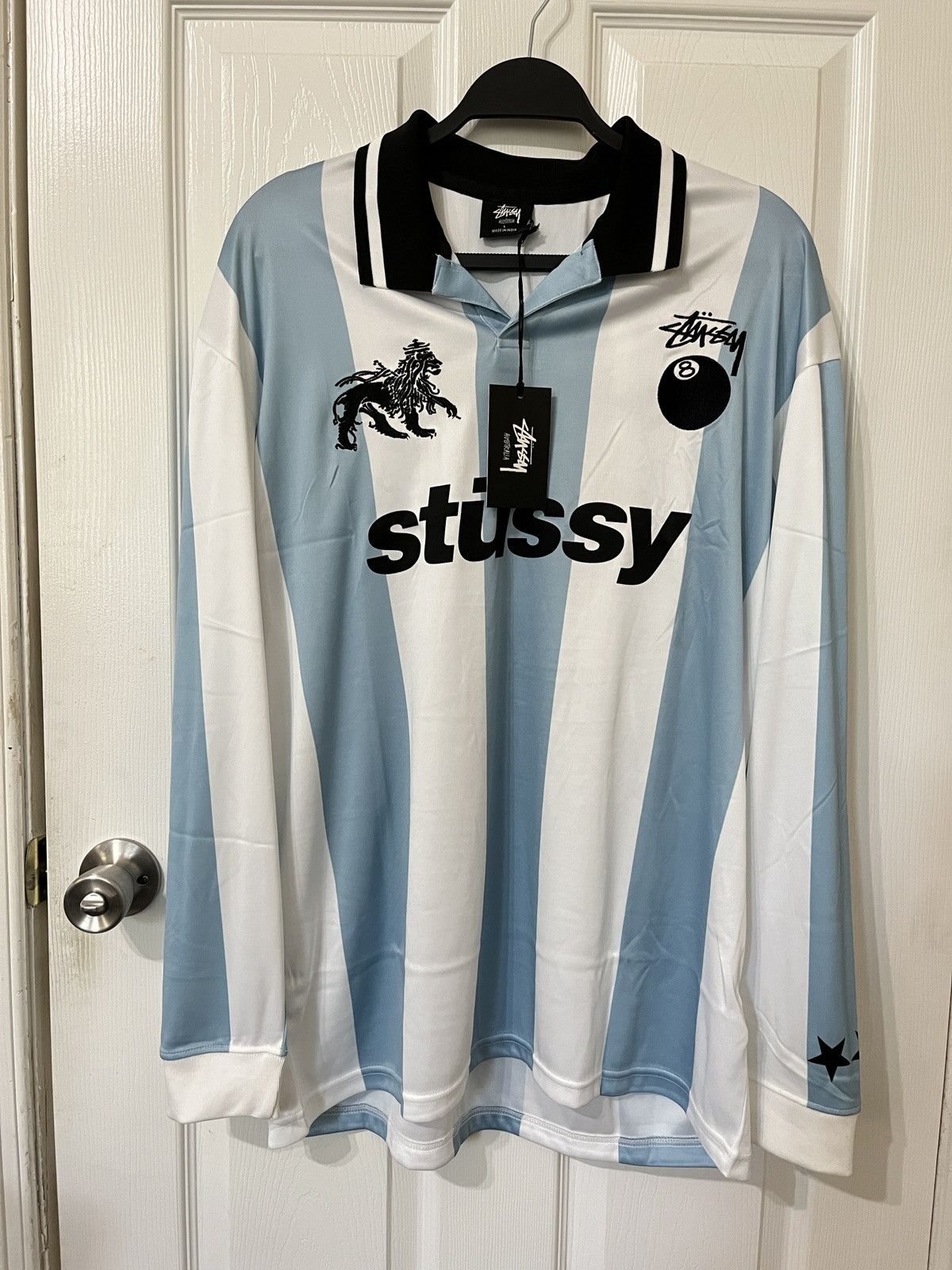 Stussy Stussy Football Polo Long Sleeve T-Shirt Jersey Argentina