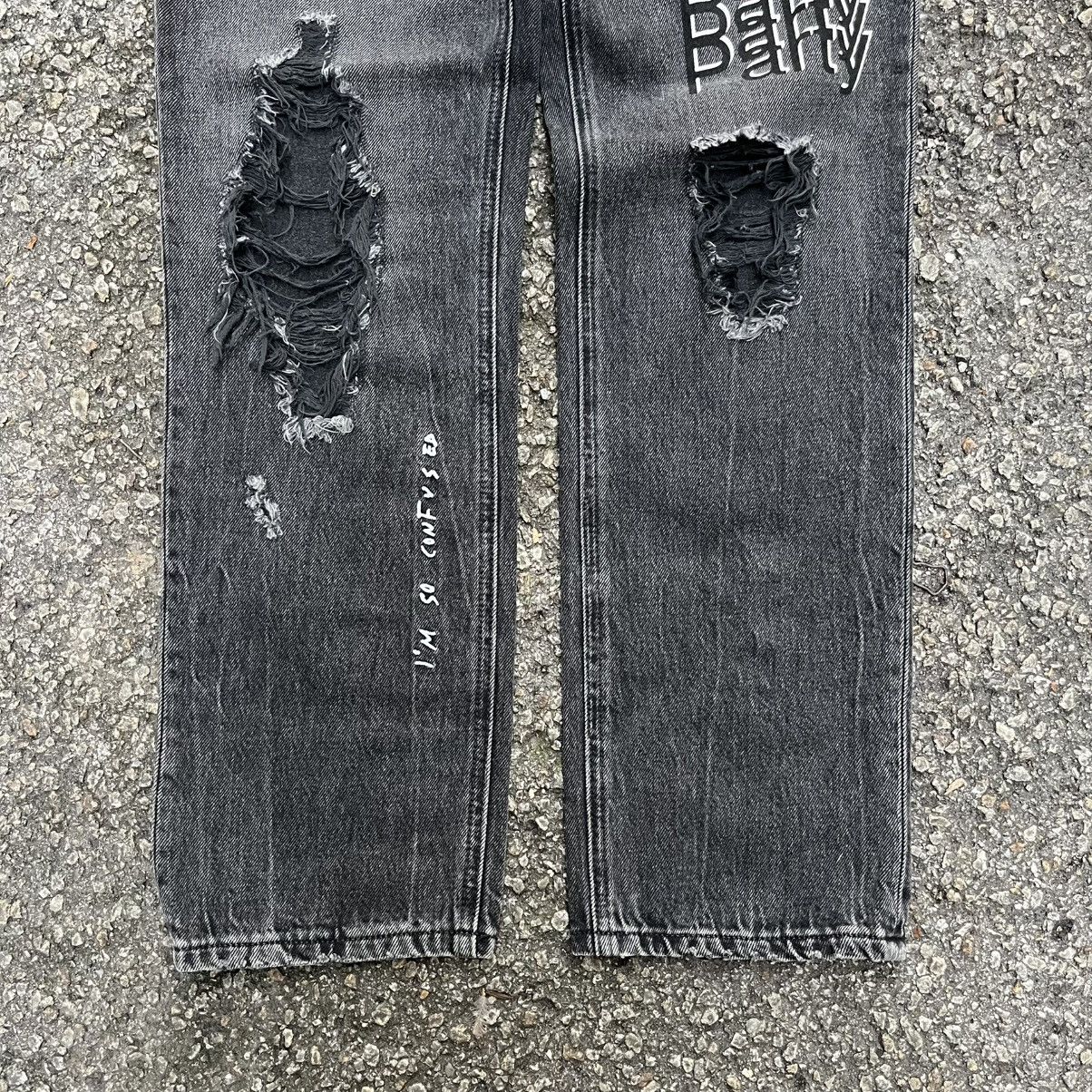 Alexander Wang Alexander Wang Cult “No After Party” Straight Leg Jeans Size 28" / US 6 / IT 42 - 3 Thumbnail